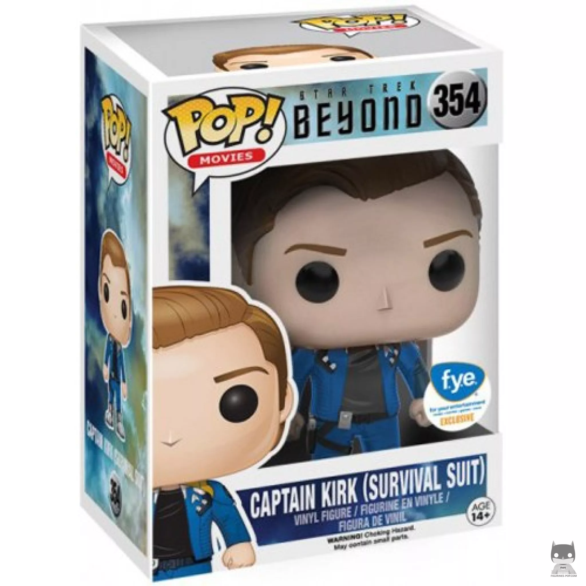 Figura Funko Pop! Capitán Kirk (Traje de supervivencia) en su caja