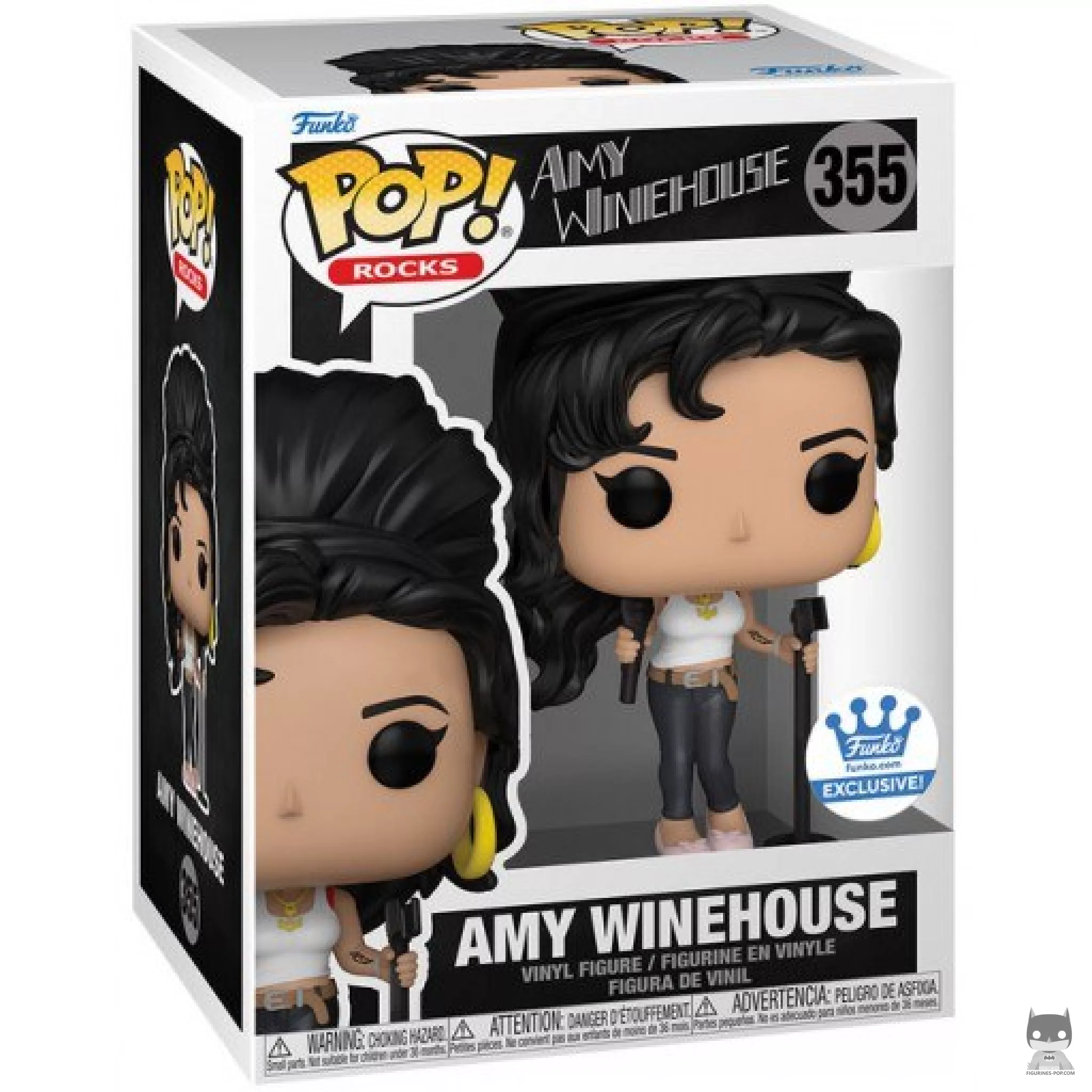 Figura Funko Pop! Amy Winehouse con camiseta de tirantes en su caja