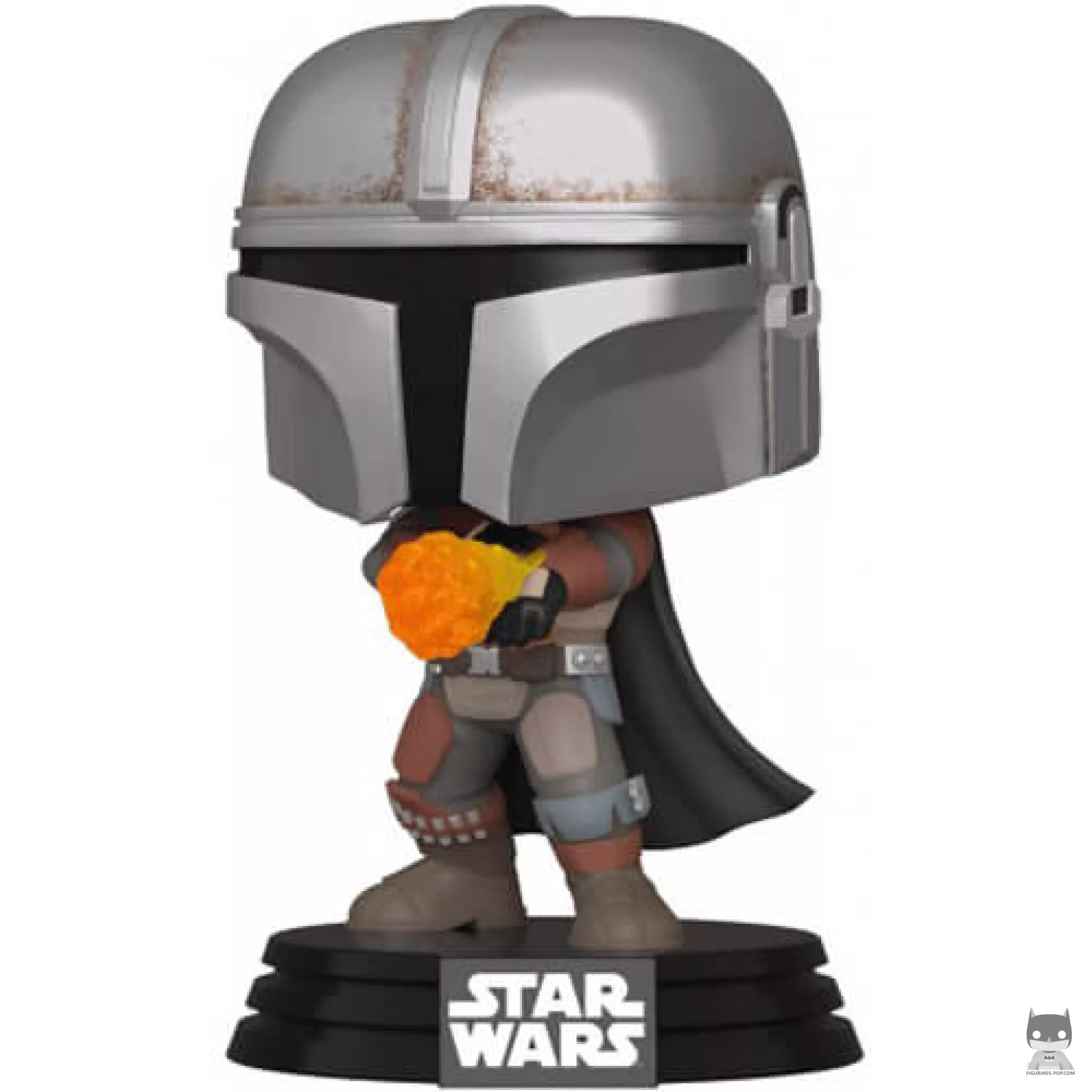 Figura Funko Pop! El Mandaloriano lanzallamas (Metalizado) (The Mandalorian (Star Wars))
