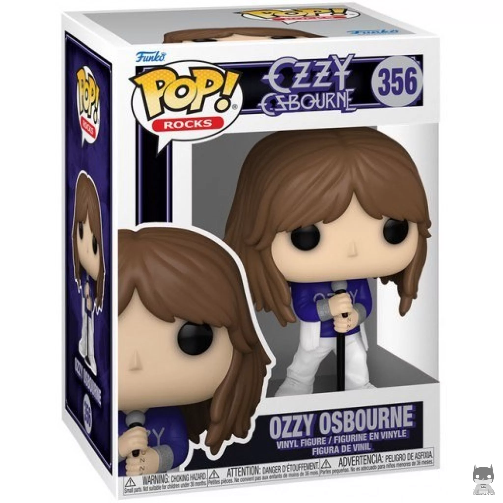 Figura Funko Pop! Ozzy Osbourne con traje blanco de flecos en su caja