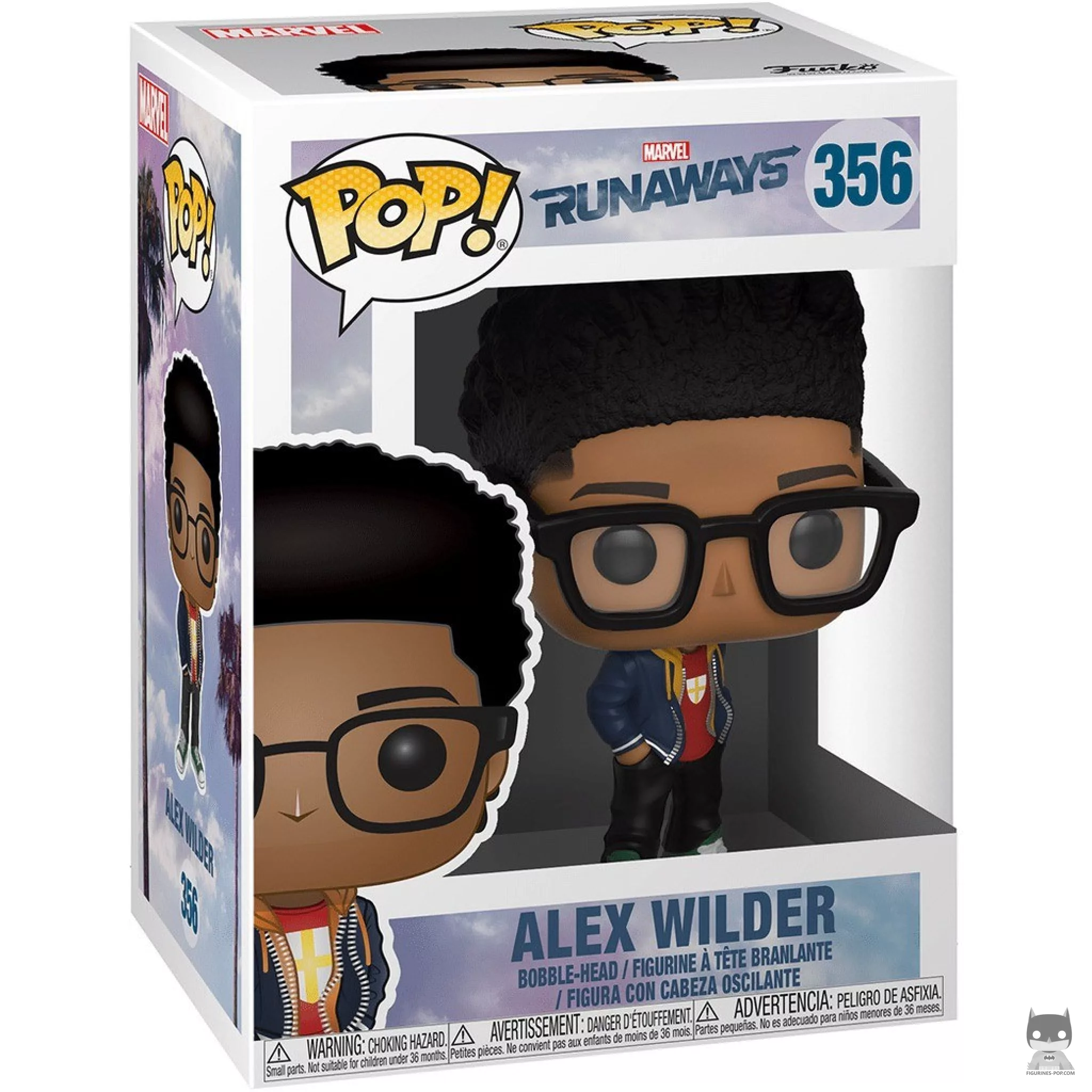 Figura Funko Pop! Alex Wilder en su caja