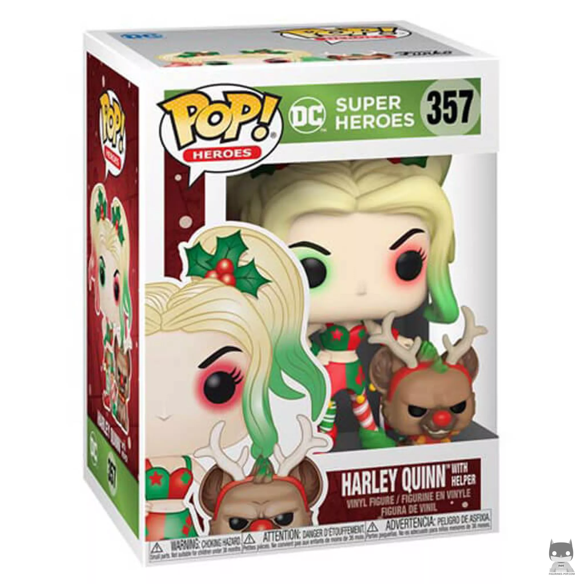 Figura Funko Pop! Harley Quinn con ayudante en su caja