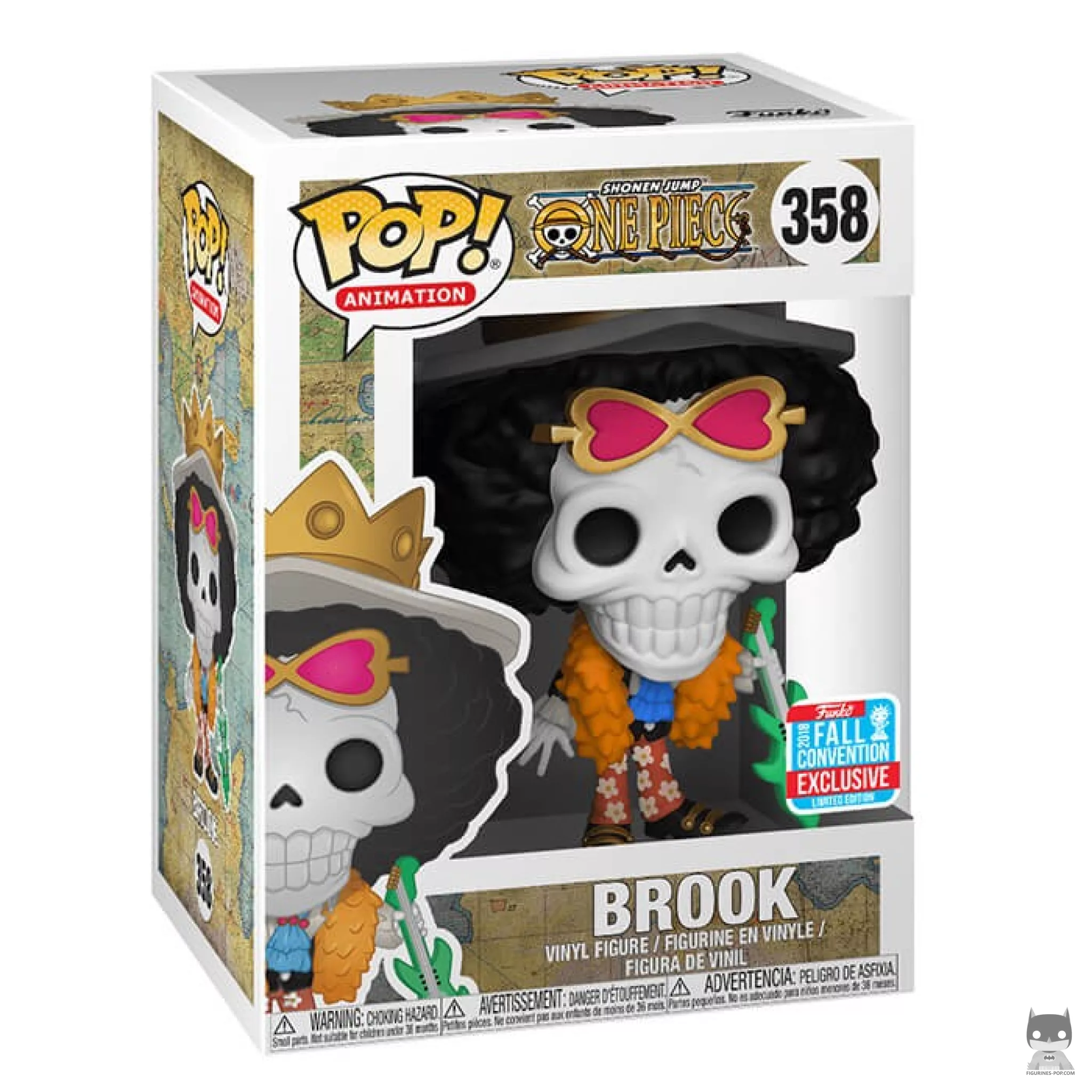 Figura Funko Pop! Brook con guitarra en su caja