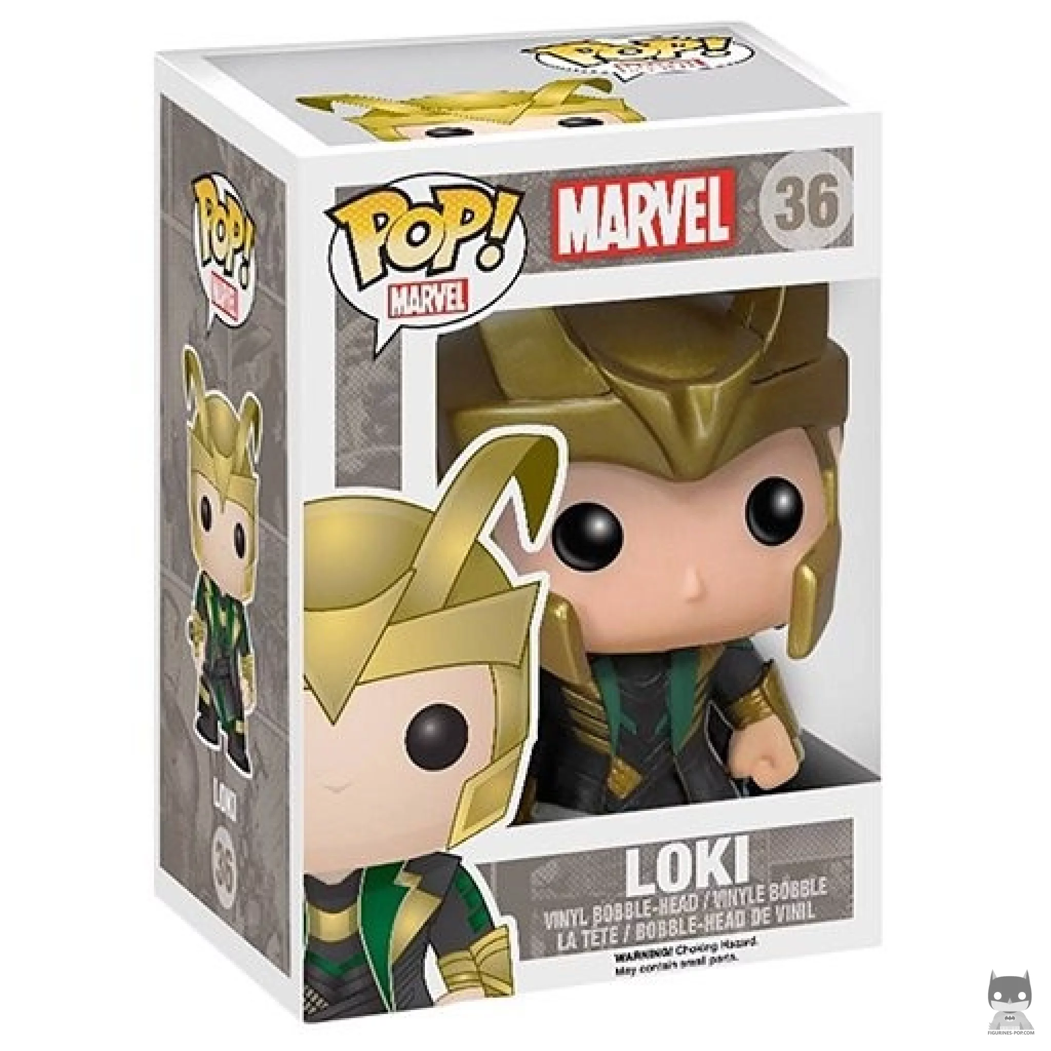 Figura Funko Pop! Loki (Con casco) en su caja