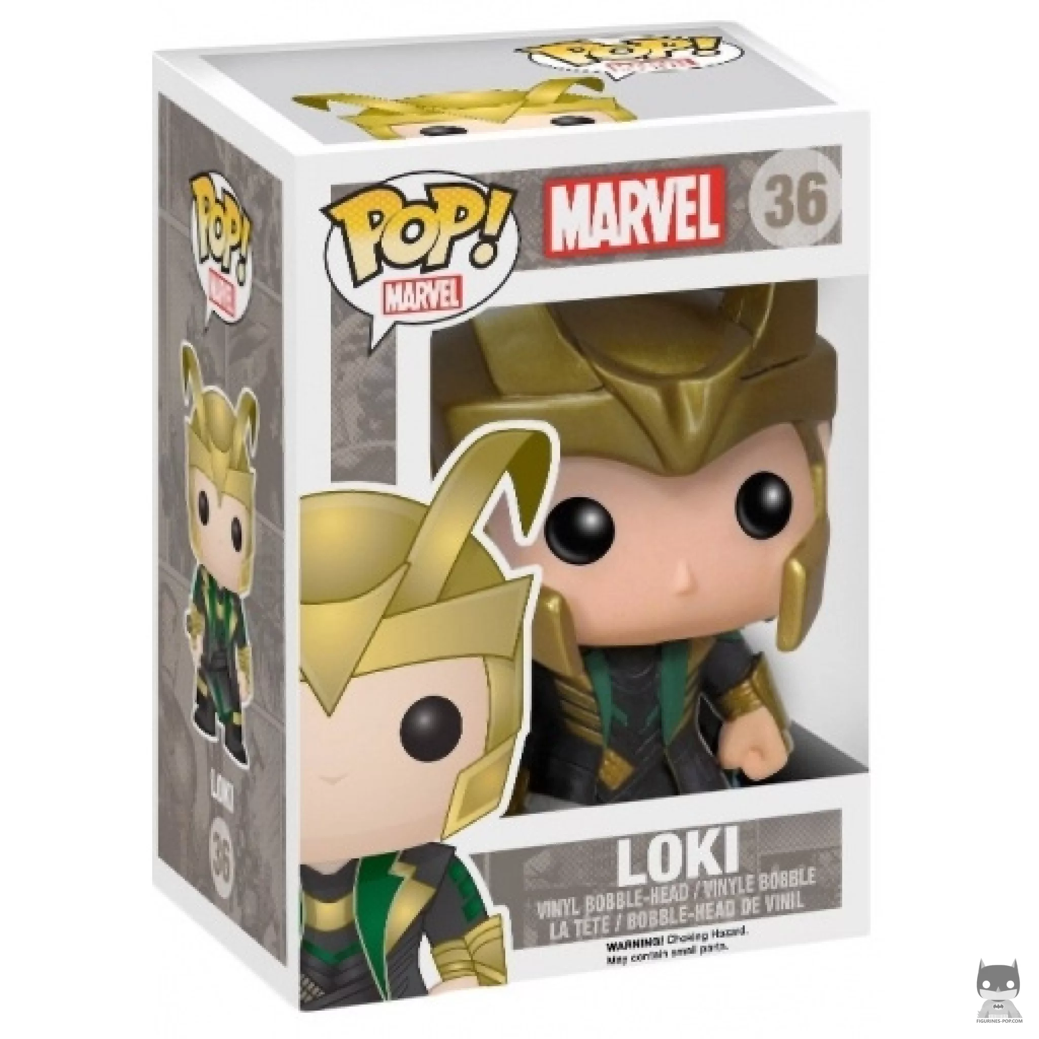 Figura Funko Pop! Loki (Thor: El mundo oscuro) en su caja
