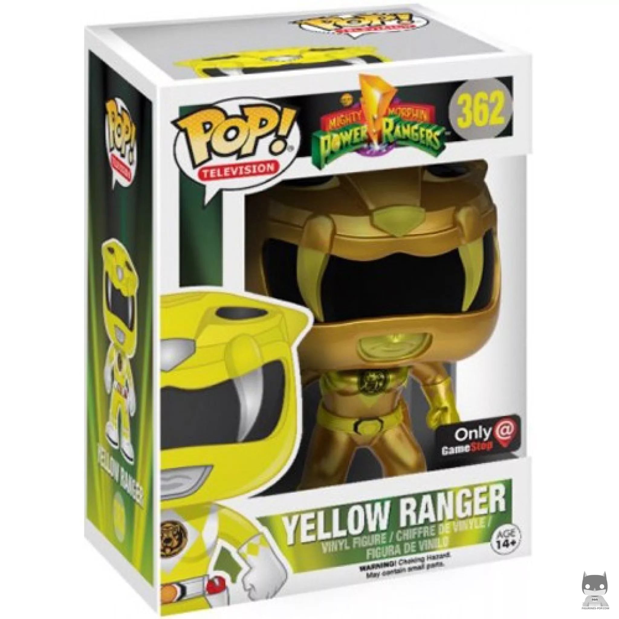 Figura Funko Pop! Ranger Amarillo (Dorado) en su caja