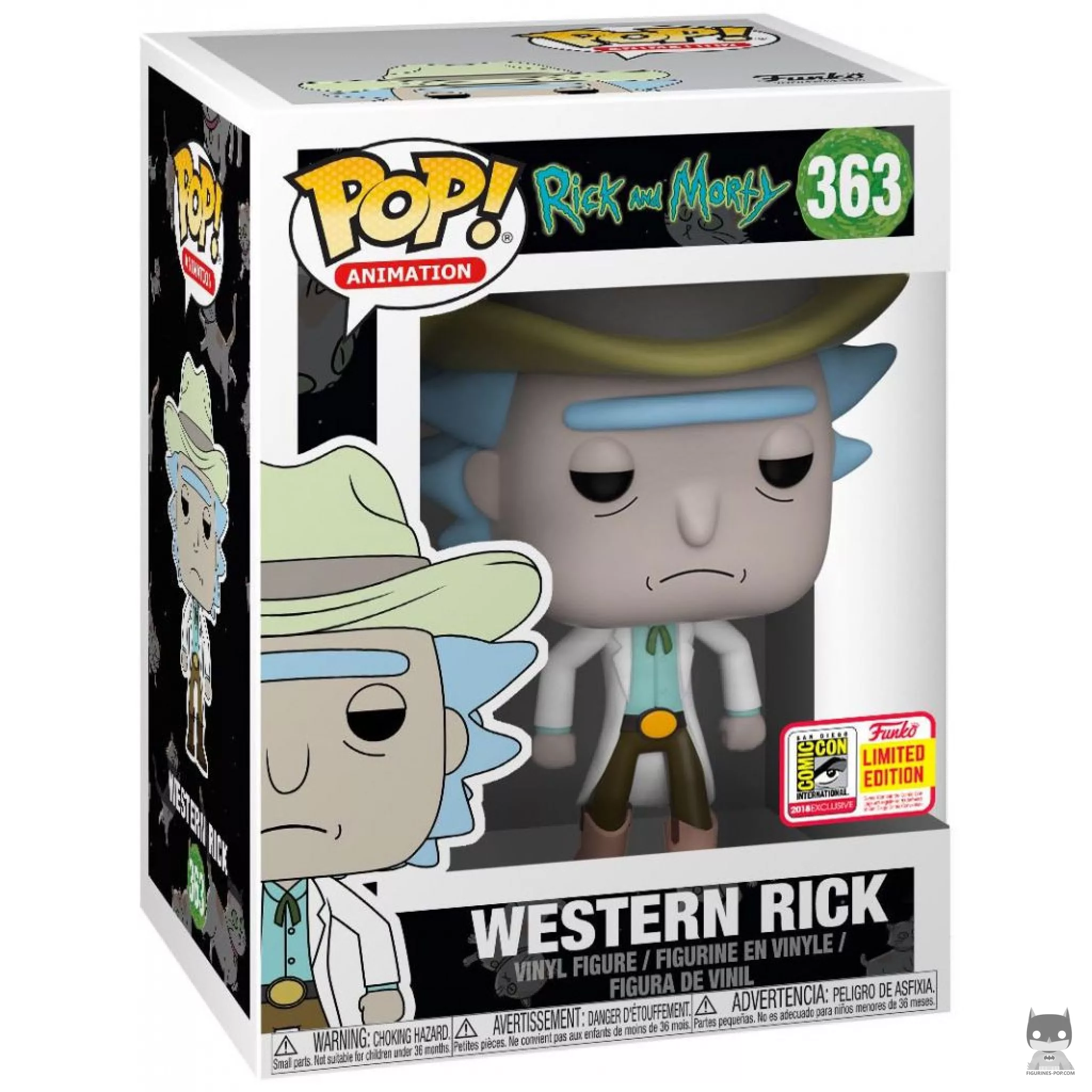 Figura Funko Pop! Rick del Oeste en su caja
