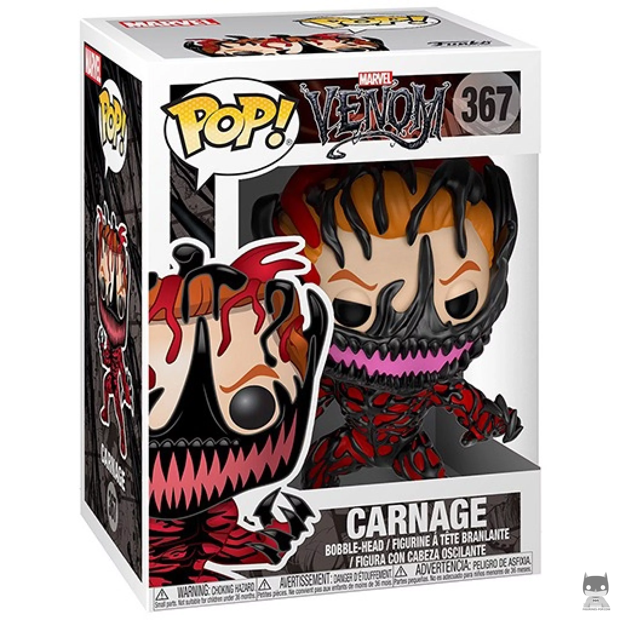 Figura Funko Pop! Matanza (Cletus Kasady) venomizado en su caja