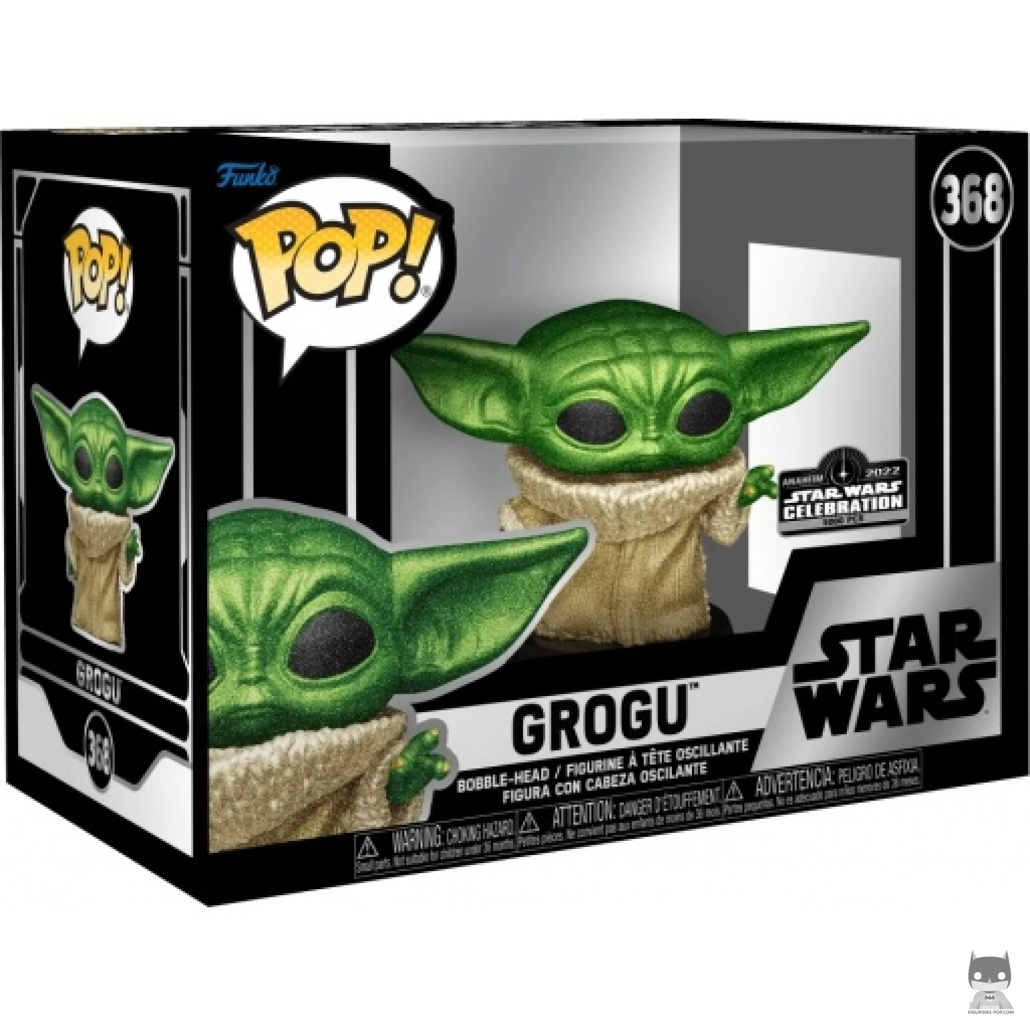 Figura Funko Pop! Grogu (Purpurina de diamante) en su caja