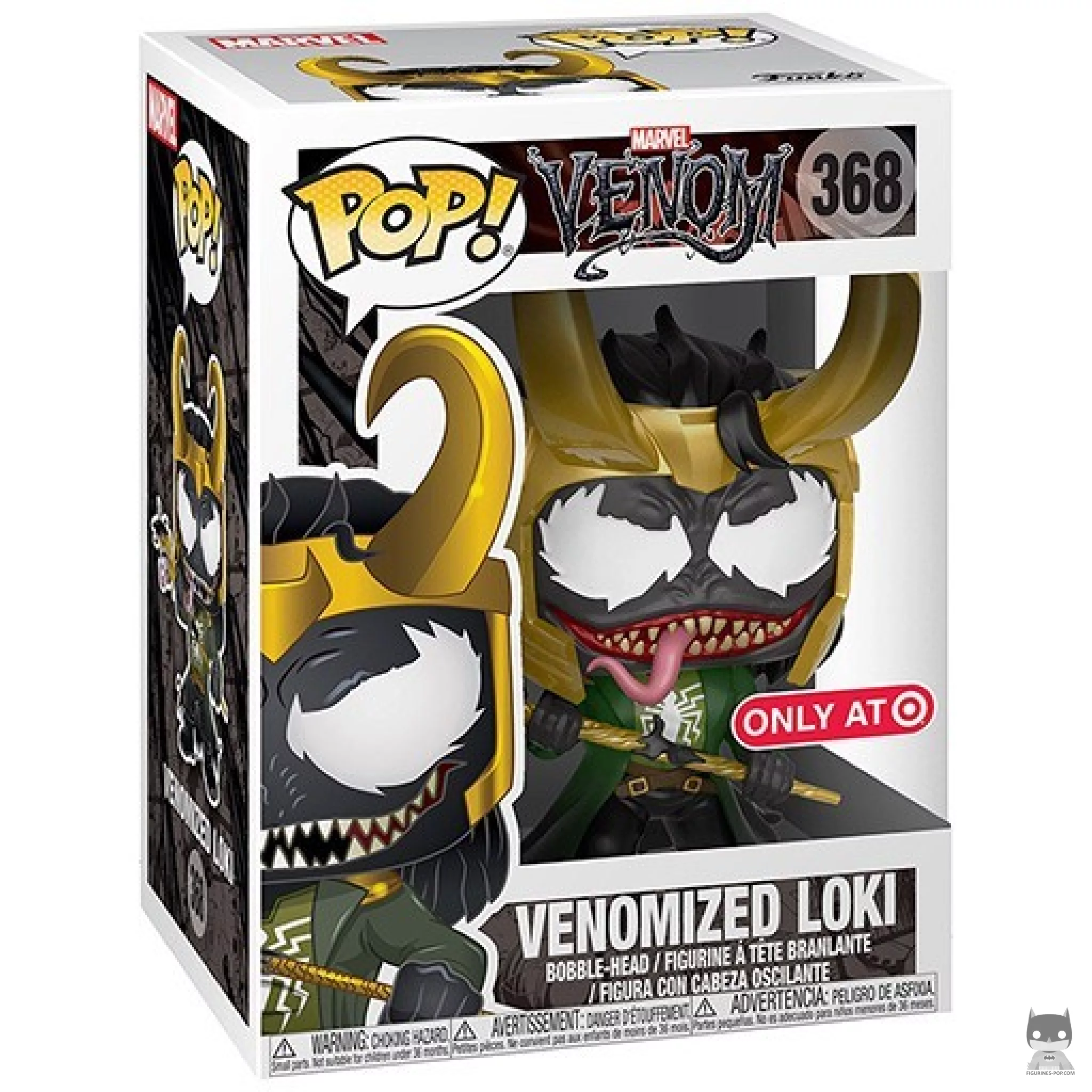 Figura Funko Pop! Loki venomizado en su caja