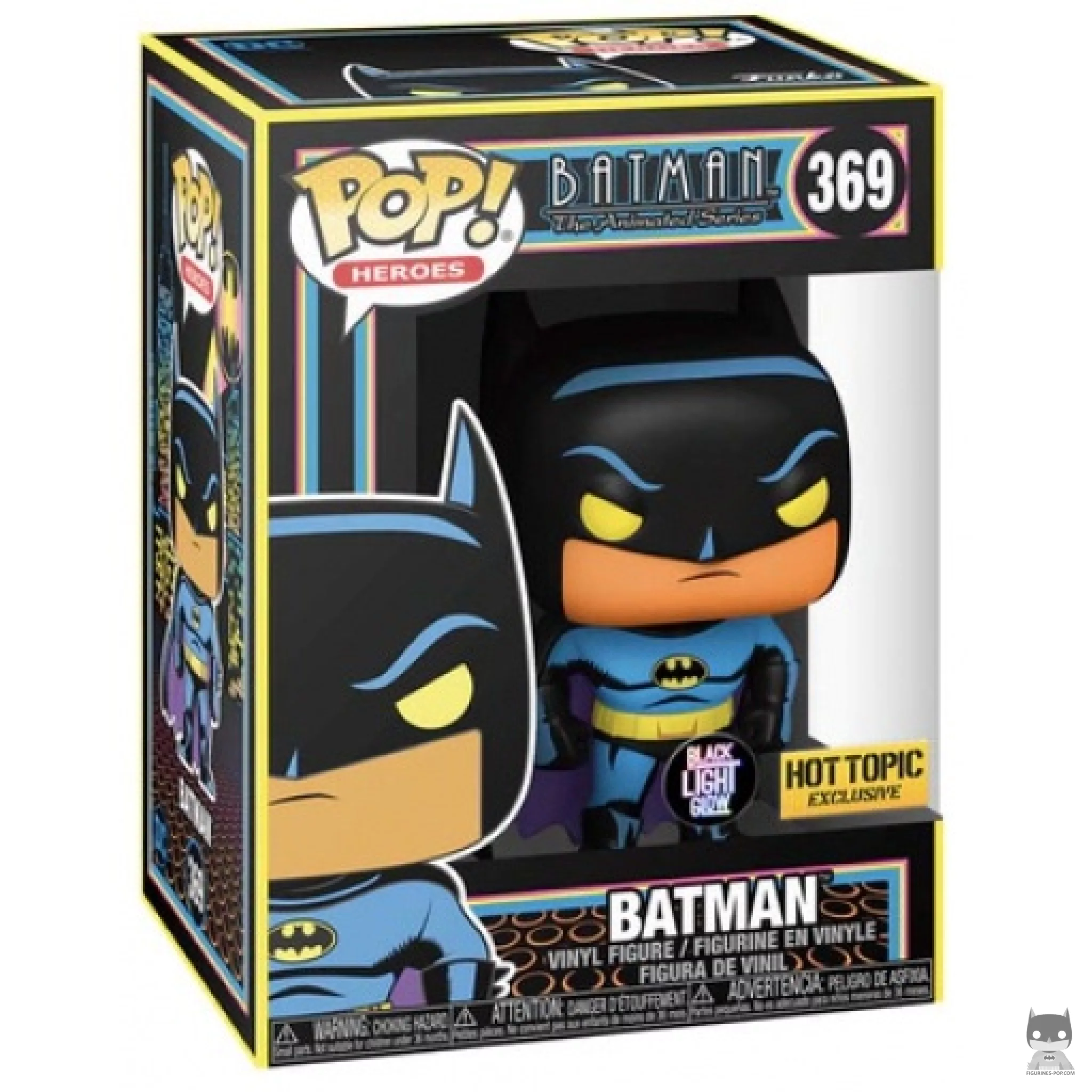 Figura Funko Pop! Batman (Luz negra) en su caja