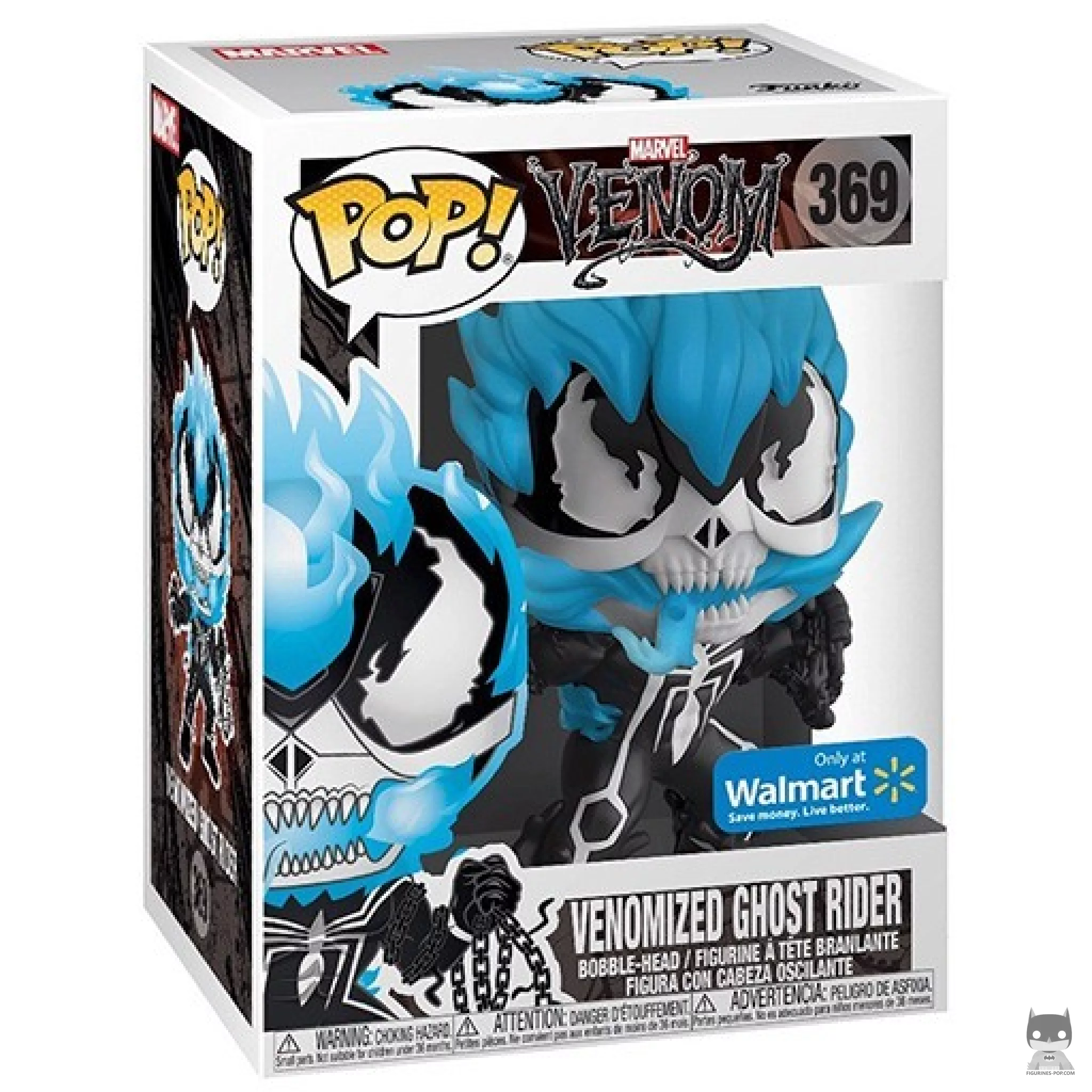 Figura Funko Pop! Ghost Rider venomizado en su caja