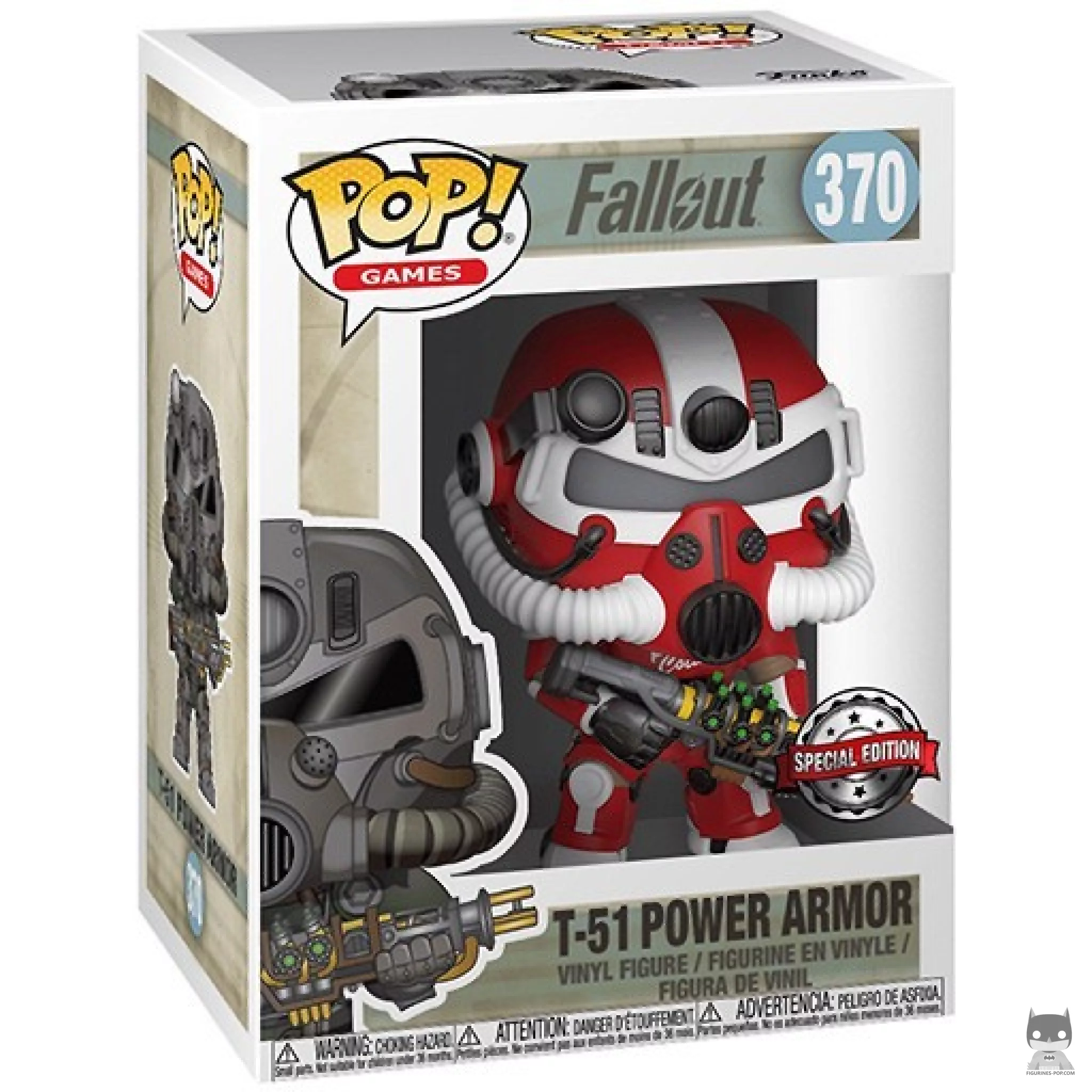 Figura Funko Pop! Servoarmadura T-51 (Pintura Nuka-Cola) en su caja