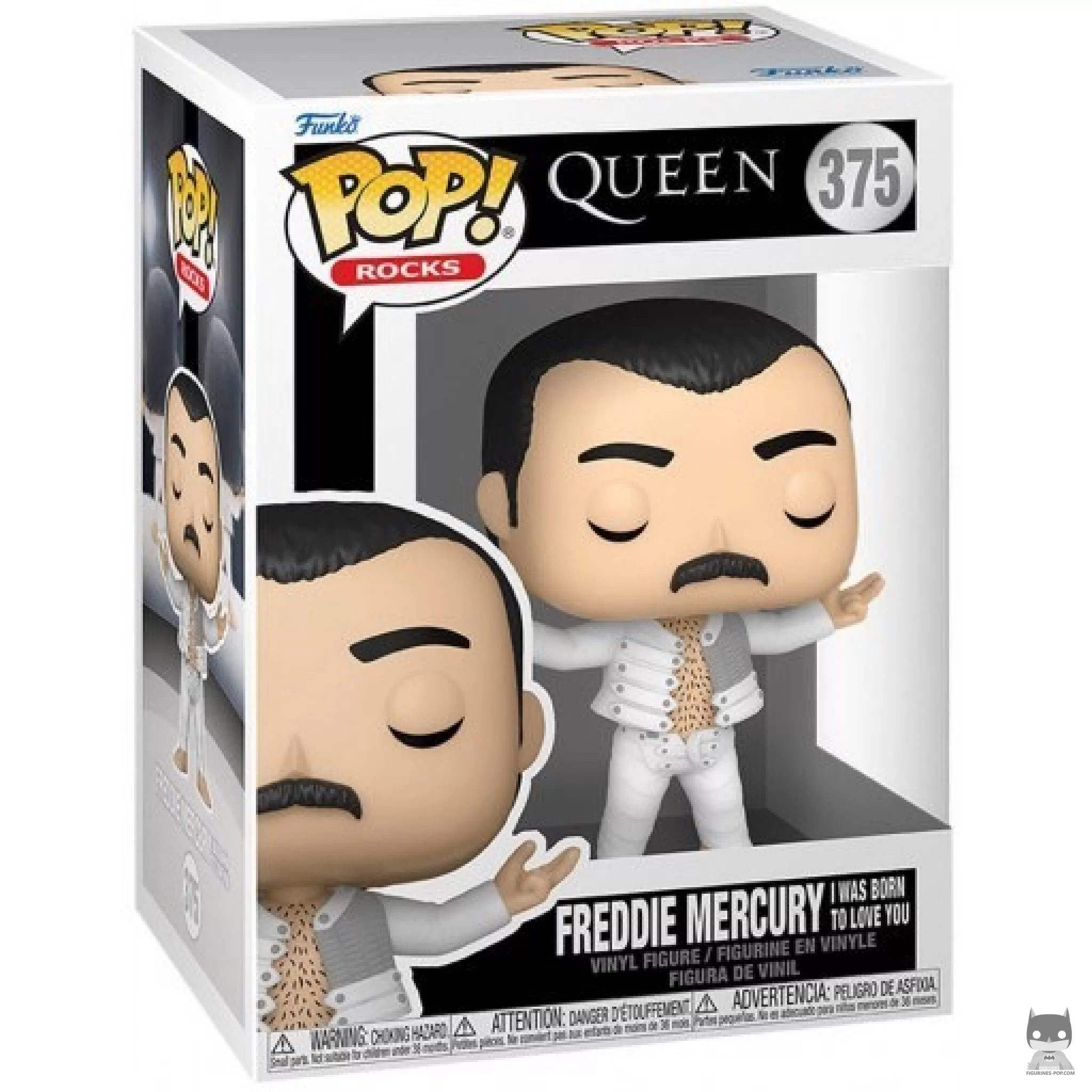 Figura Funko Pop! Freddie Mercury (I Was Born to Love You) en su caja