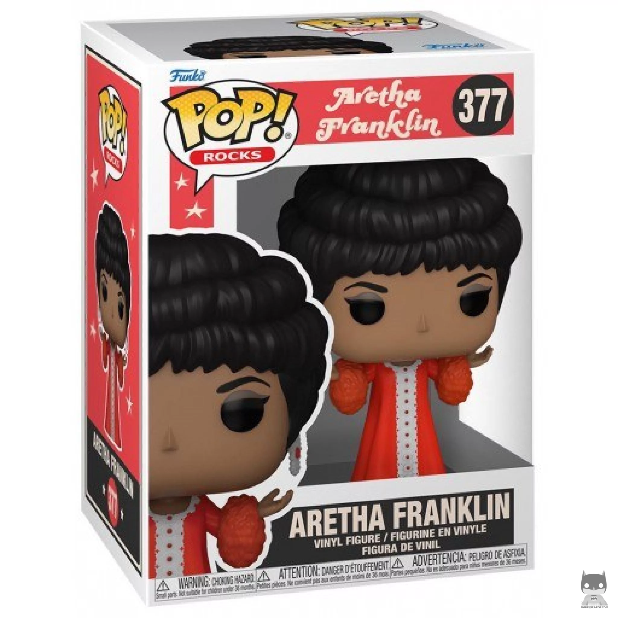 Figura Funko Pop! Aretha Franklin (Andy Williams Show) en su caja