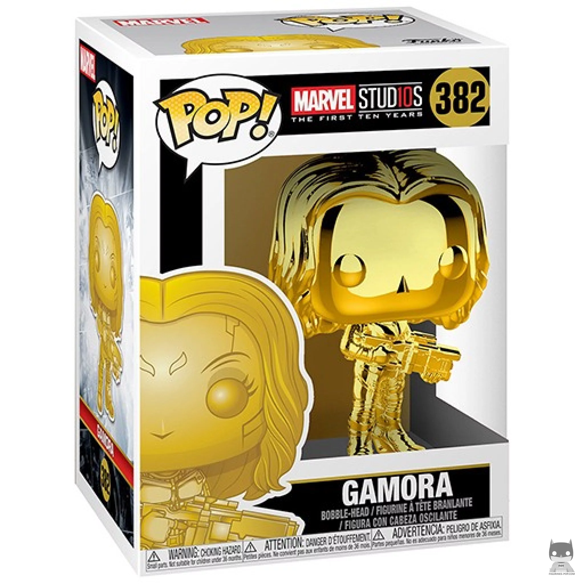 Figura Funko Pop! Gamora (Dorado) en su caja