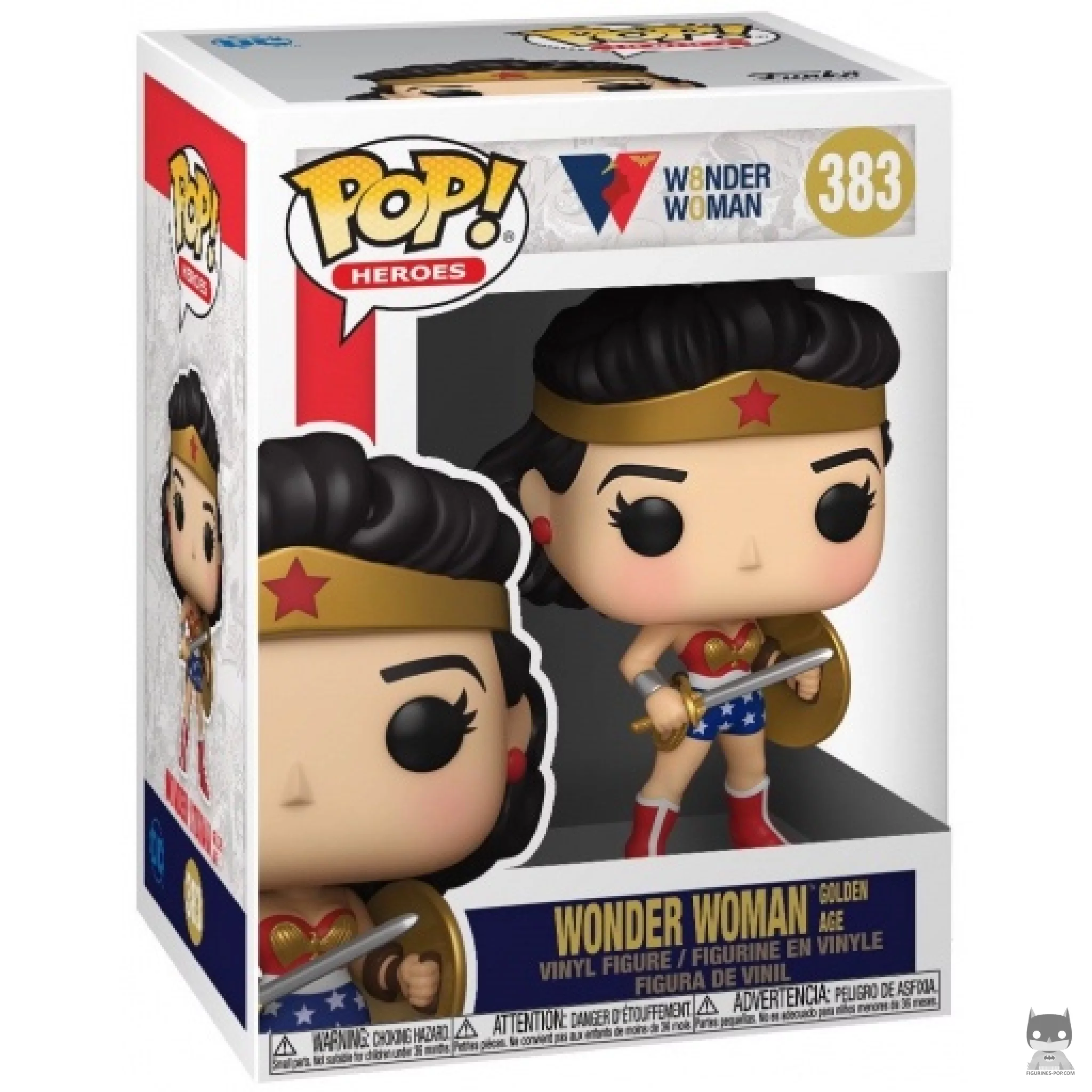 Figura Funko Pop! Wonder Woman Edad de Oro en su caja