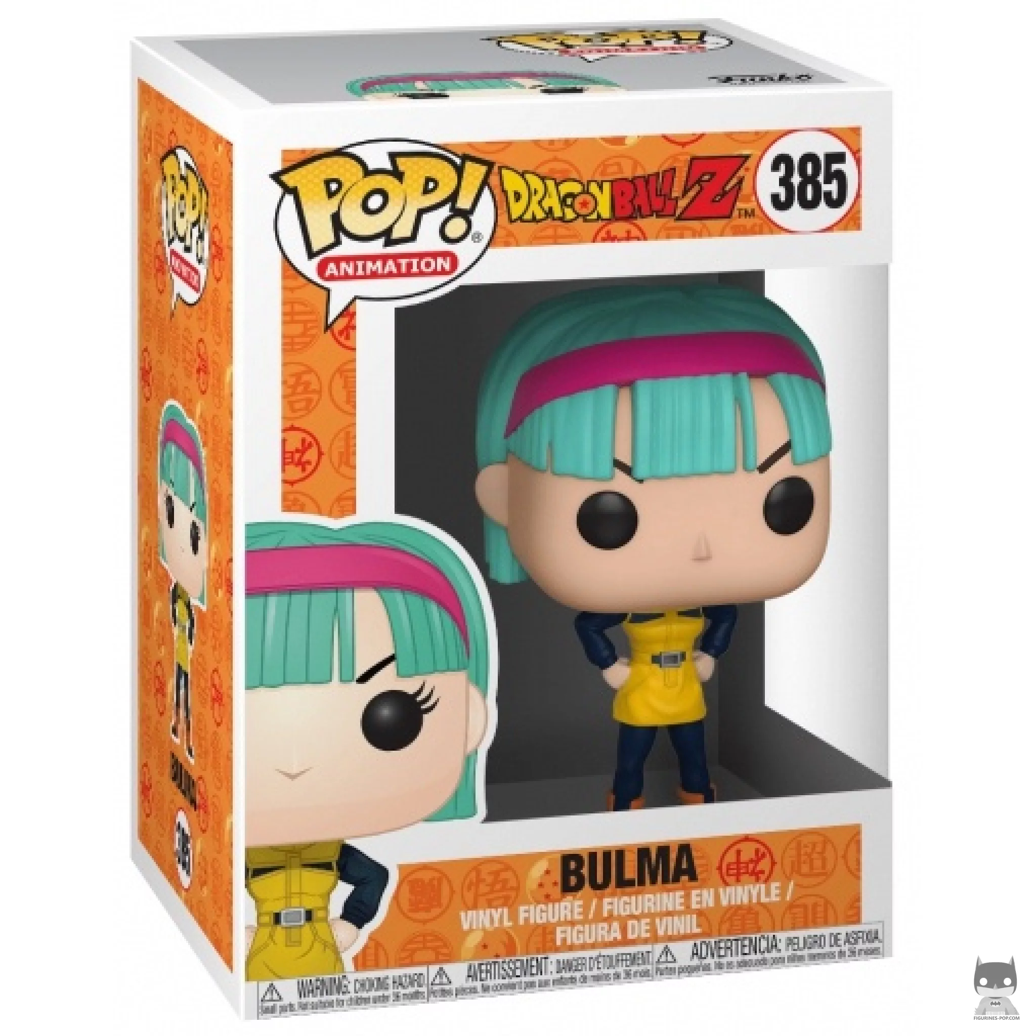 Figura Funko Pop! Bulma con vestido amarillo en su caja