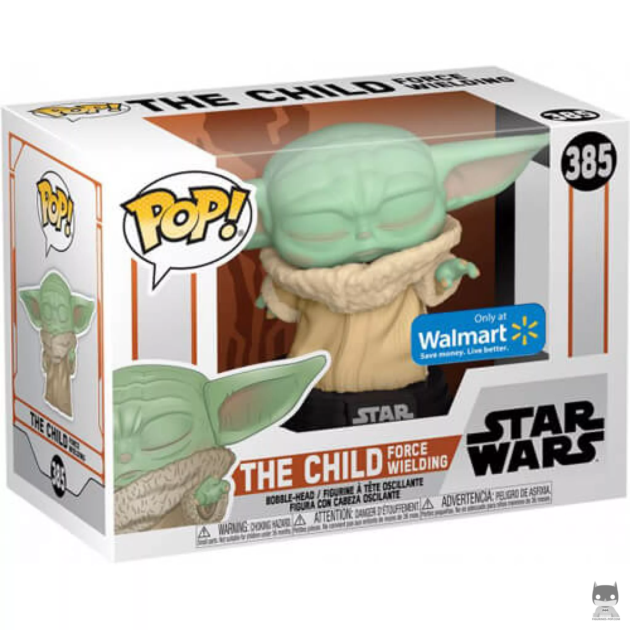 Figura Funko Pop! El Niño usando la Fuerza en su caja