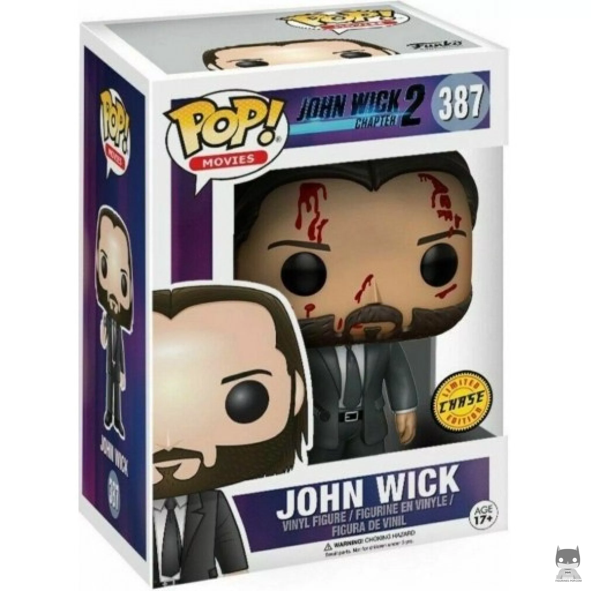 Figura Funko Pop! John Wick (Ensangrentado) (Chase) en su caja