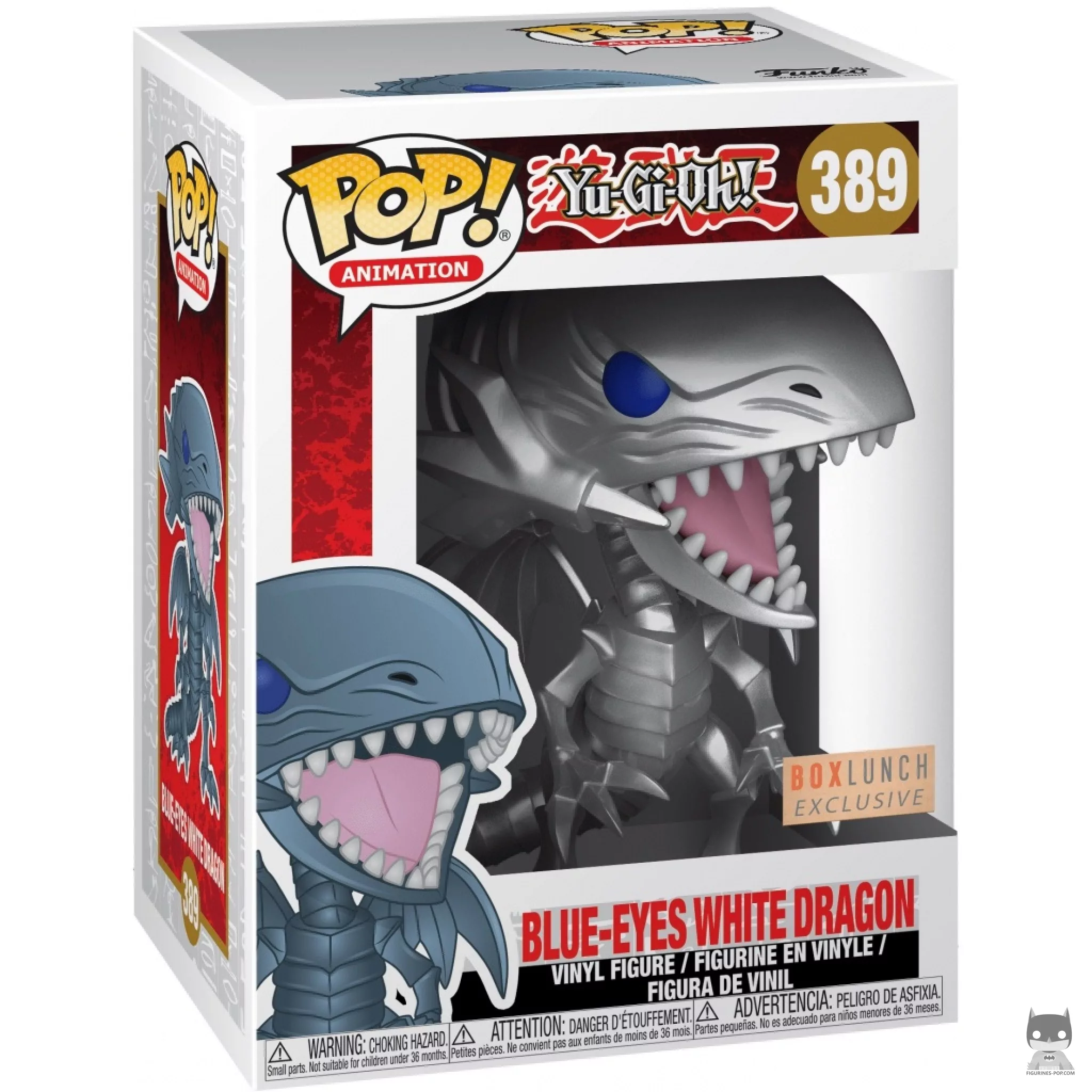 Figura Funko Pop! Dragón Blanco de Ojos Azules (Metalizado) en su caja