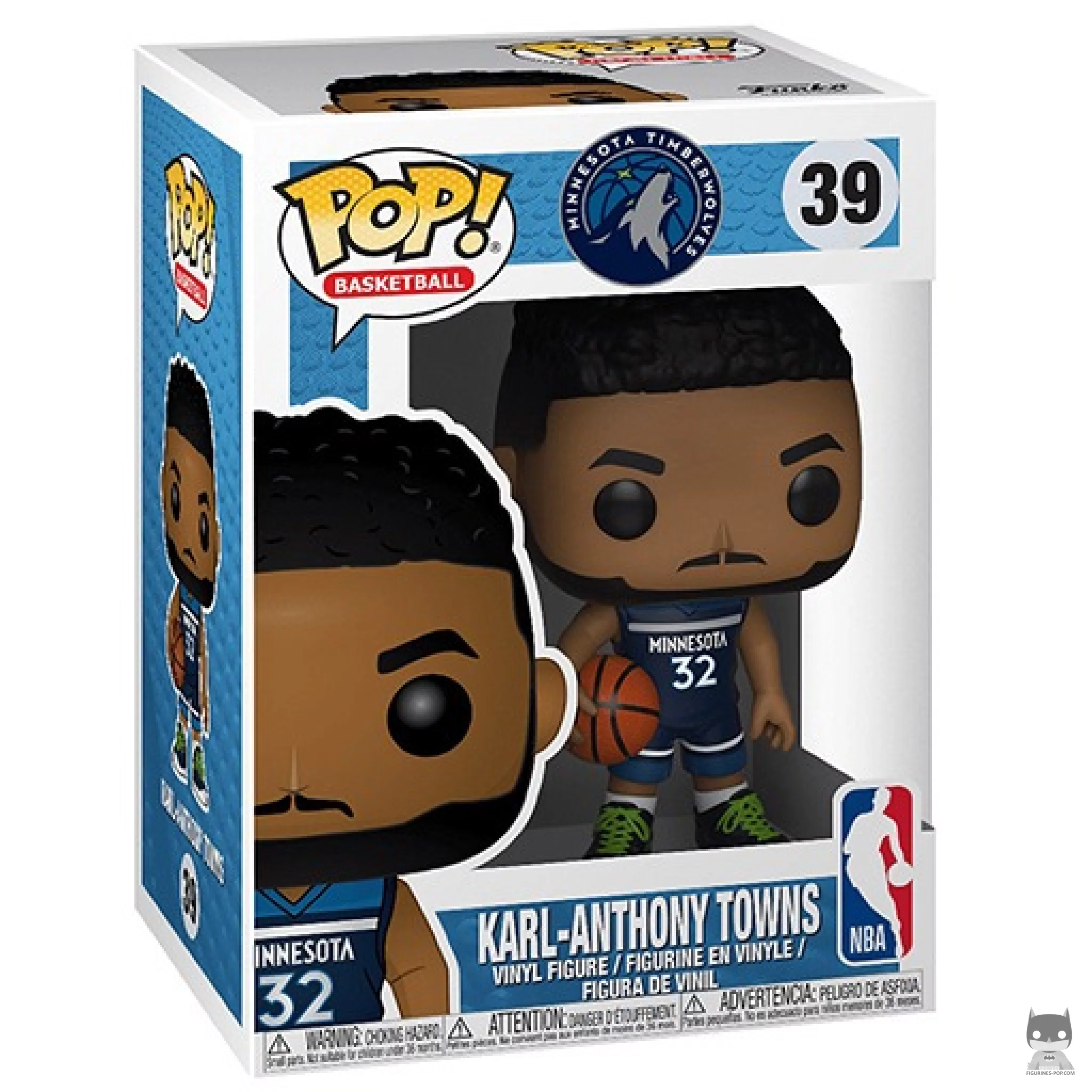 Figura Funko Pop! Karl-Anthony Towns en su caja