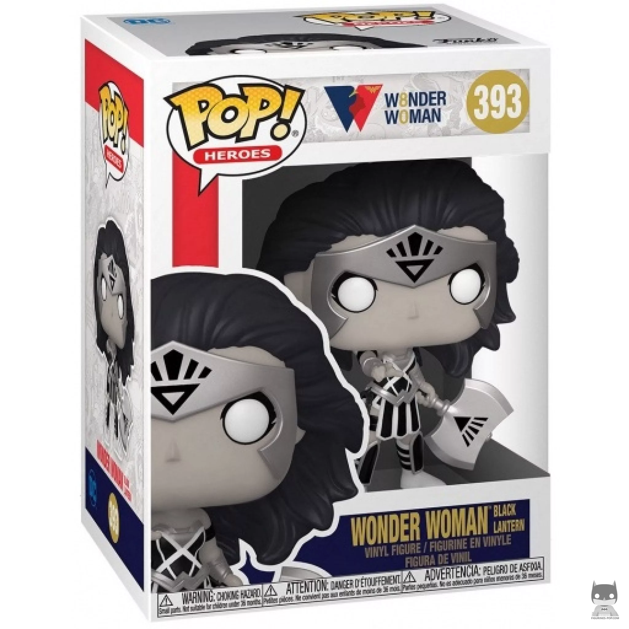Figura Funko Pop! Wonder Woman Linterna Negra en su caja