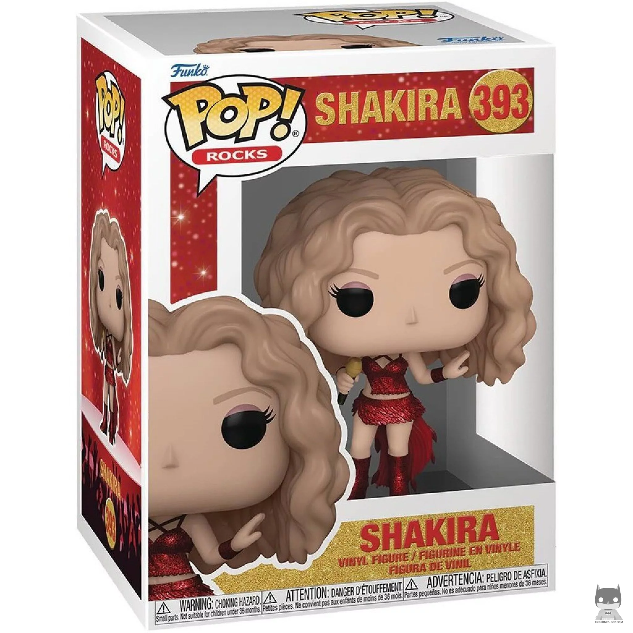 Figura Funko Pop! Shakira (Super Bowl LIV) (Purpurina) en su caja