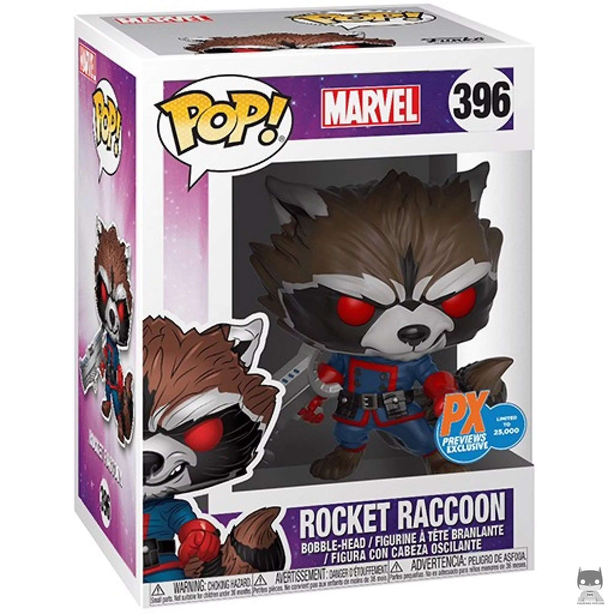 Figura Funko Pop! Rocket Raccoon en su caja