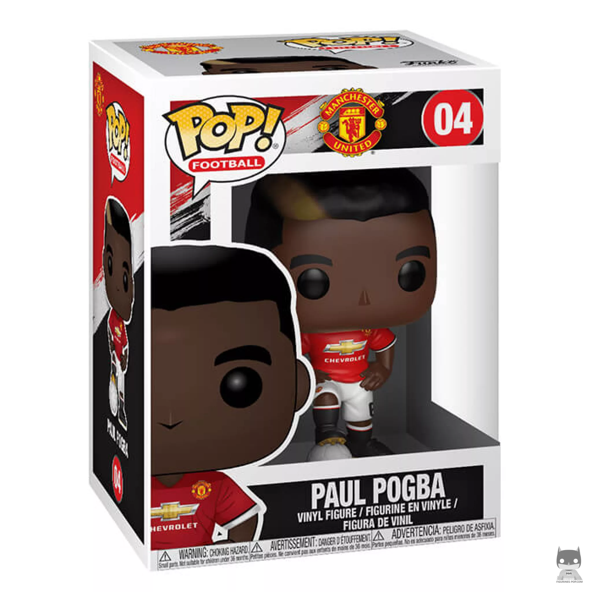 Figura Funko Pop! Paul Pogba (Manchester United) en su caja