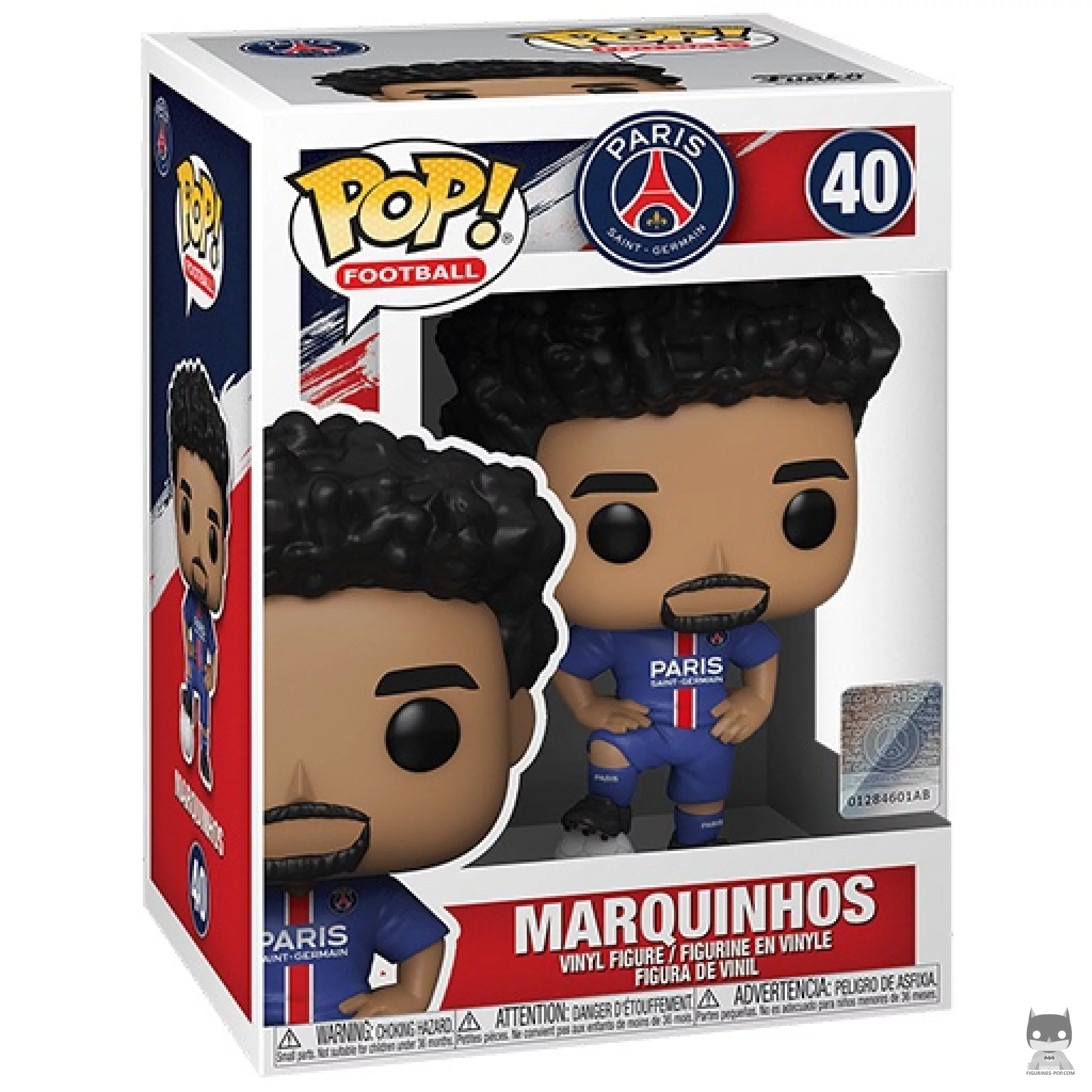 Figura Funko Pop! Marquinhos (Paris Saint-Germain) en su caja