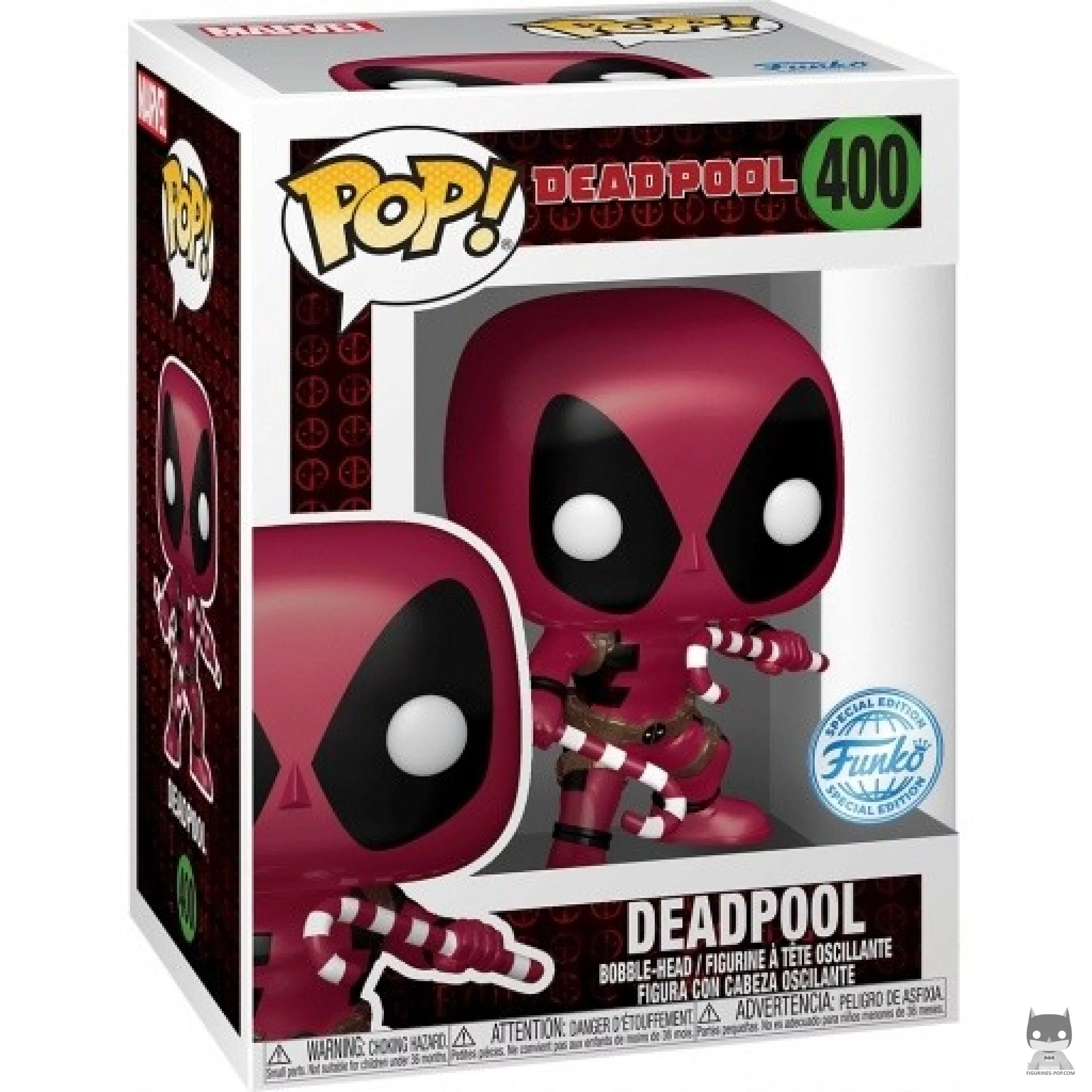 Figura Funko Pop! Deadpool (Metalizado) en su caja