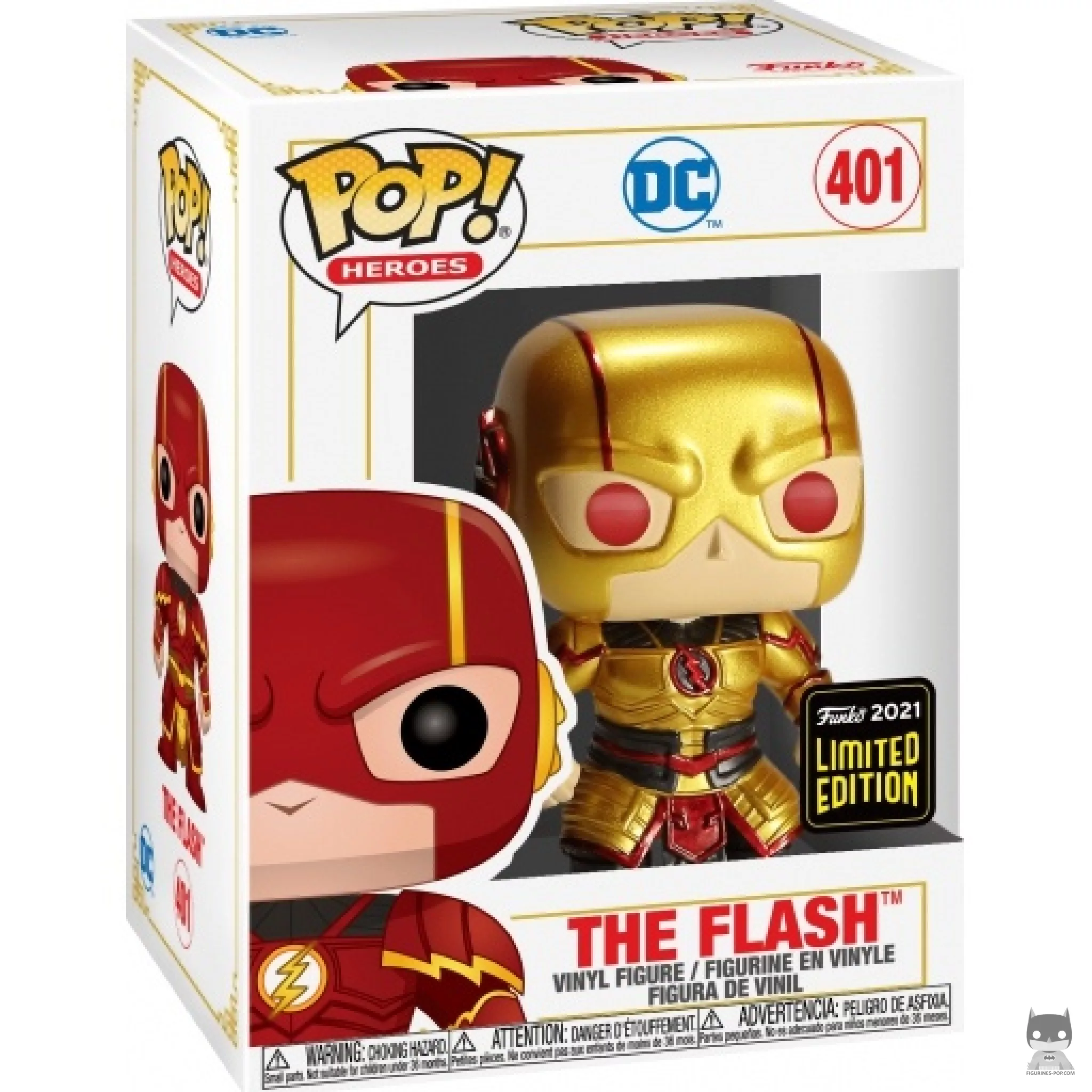 Figura Funko Pop! Flash (Metalizado) en su caja