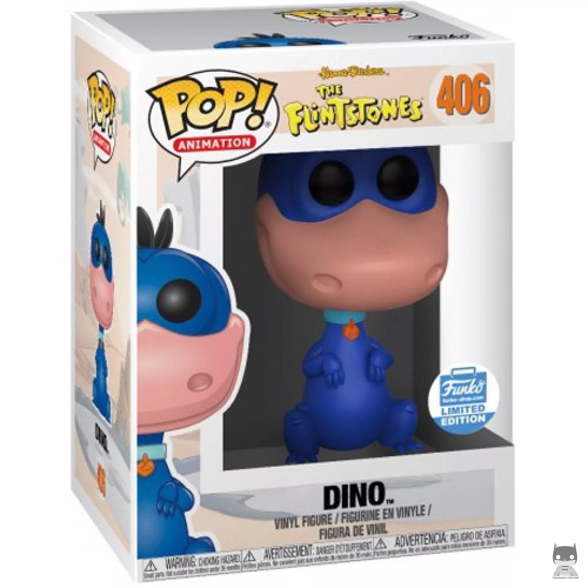 Figura Funko Pop! Dino (Azul) en su caja