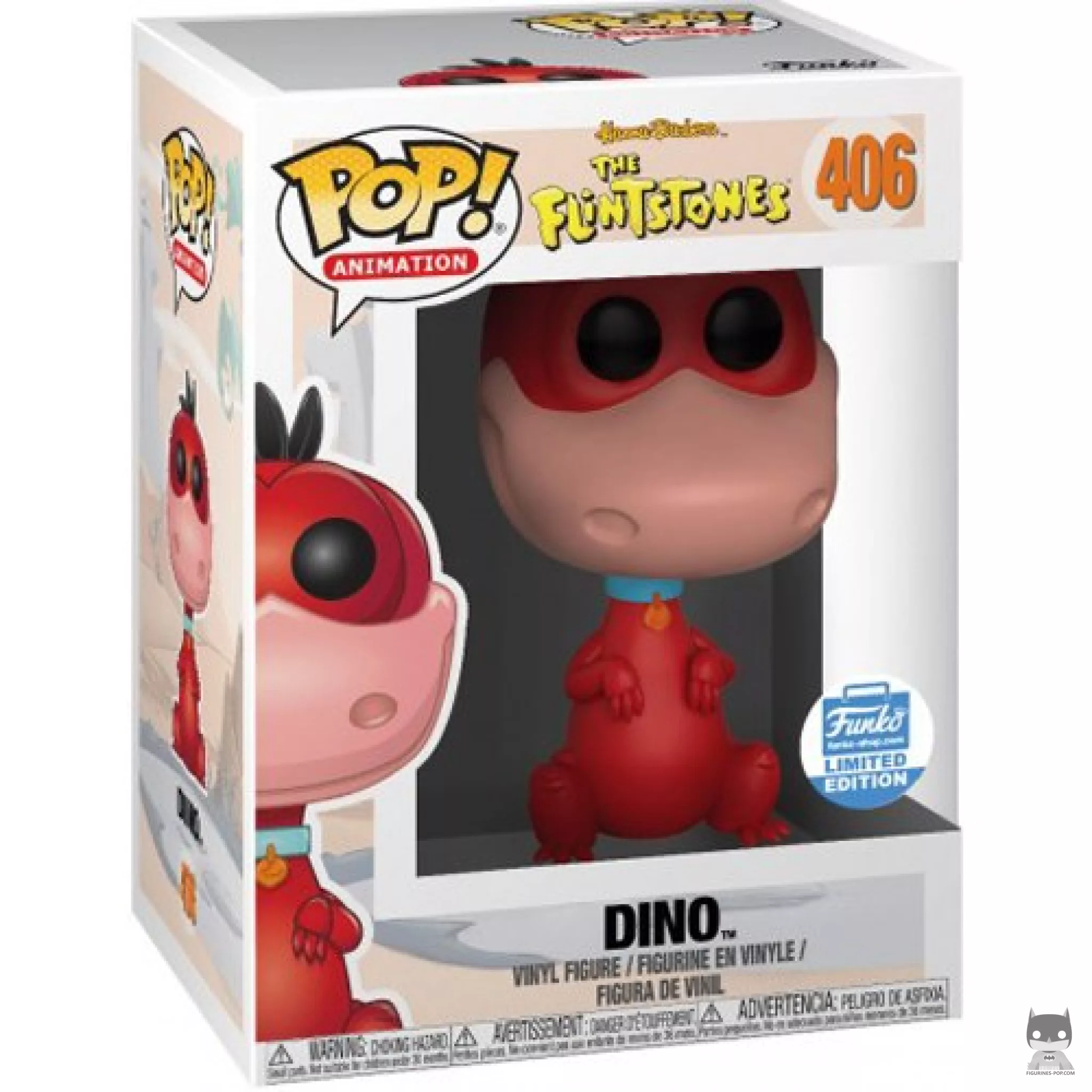 Figura Funko Pop! Dino (Rojo) en su caja