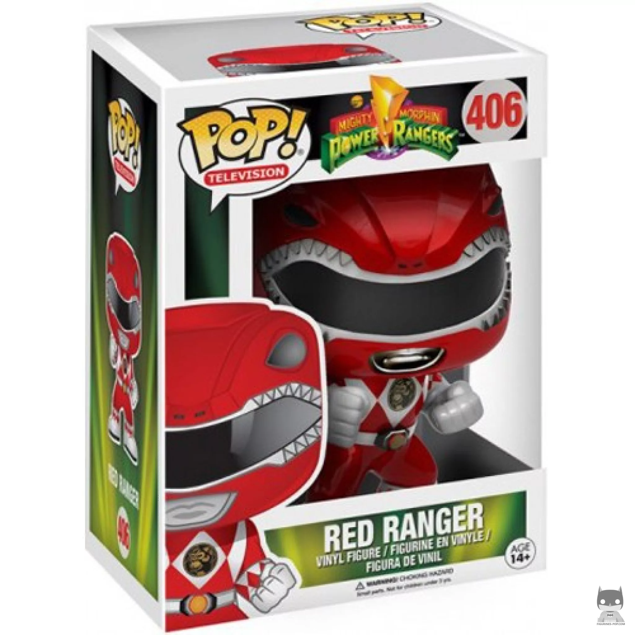 Figura Funko Pop! Ranger Rojo (Metalizado) en su caja