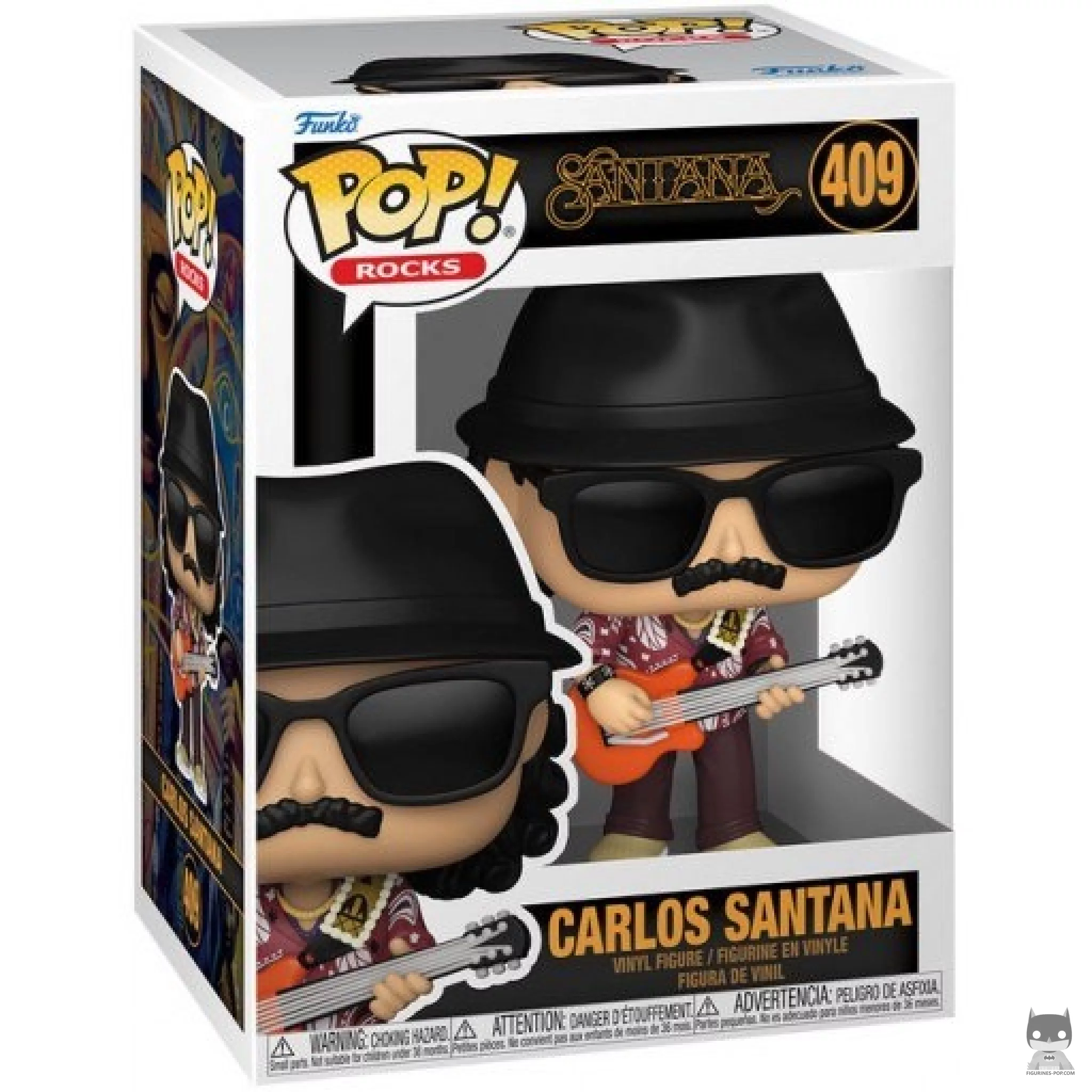 Figura Funko Pop! Carlos Santana en su caja