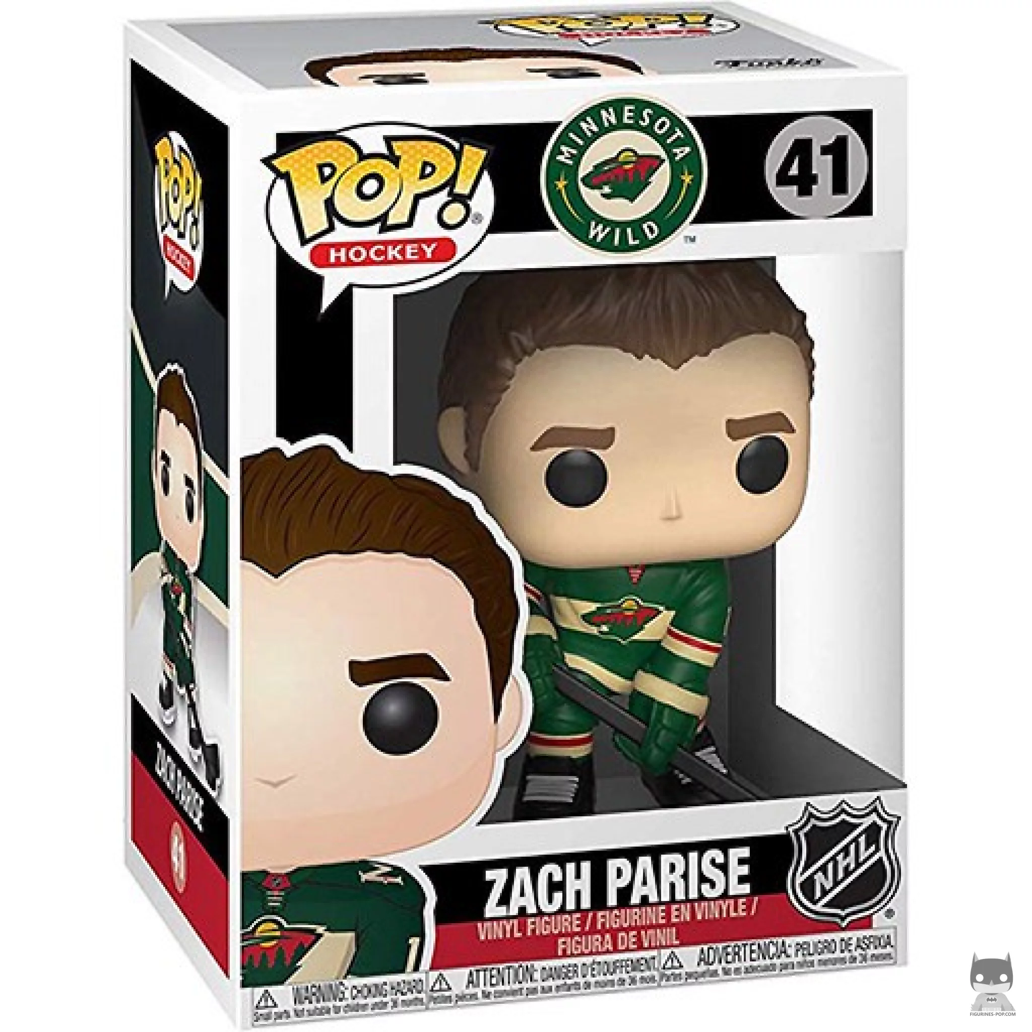 Figura Funko Pop! Zach Parise en su caja