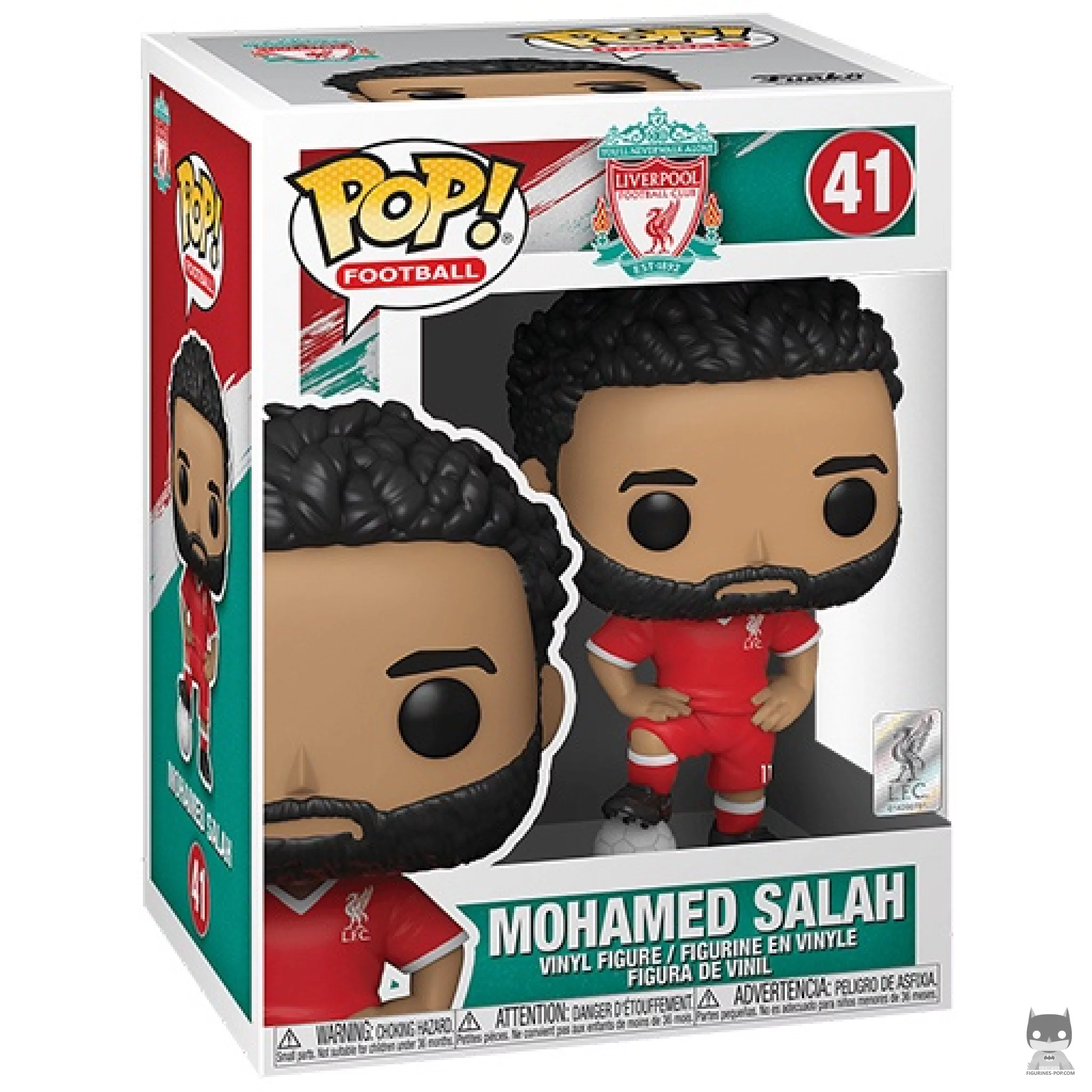 Figura Funko Pop! Mohamed Salah (Liverpool) en su caja