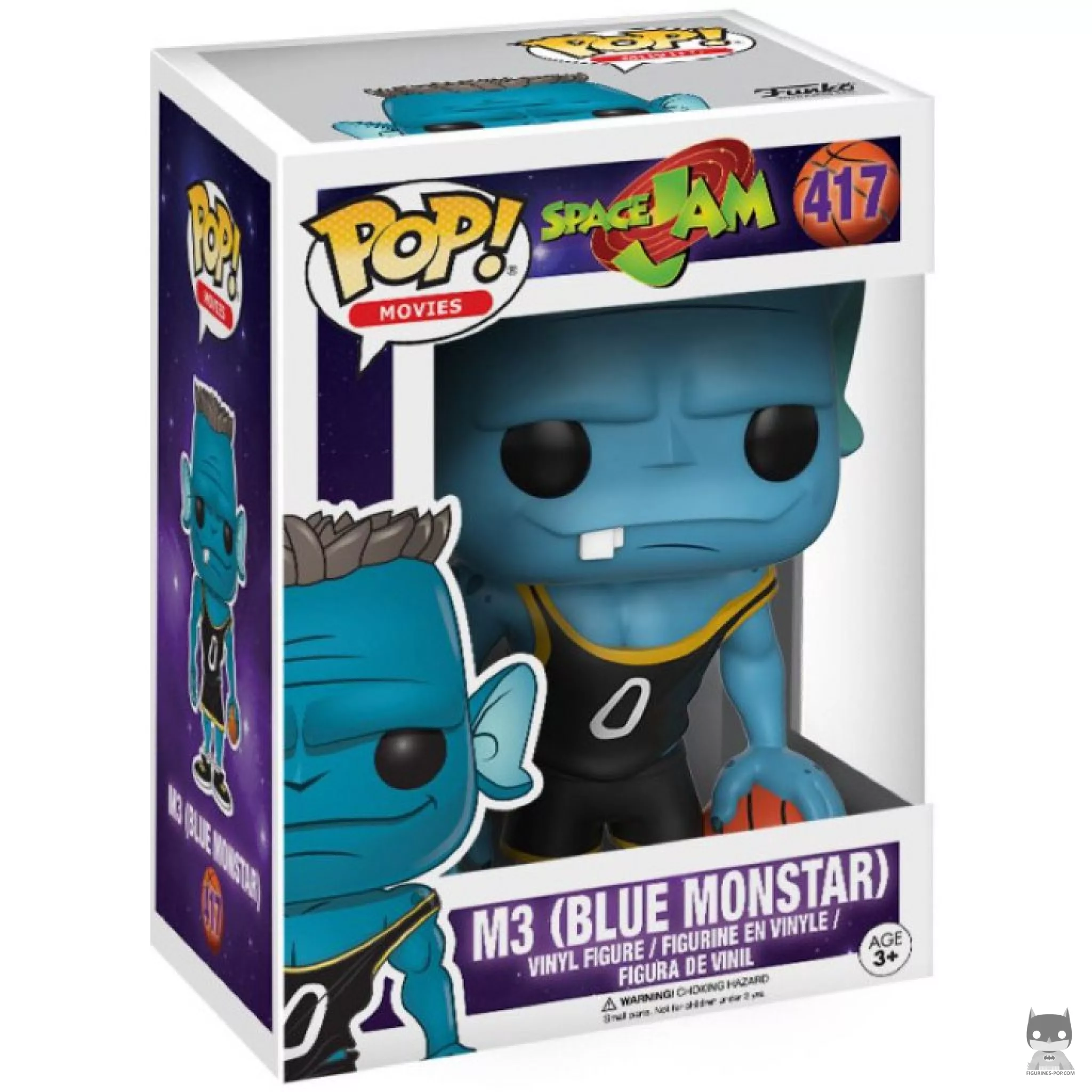 Figura Funko Pop! M3 Blue Monstar en su caja