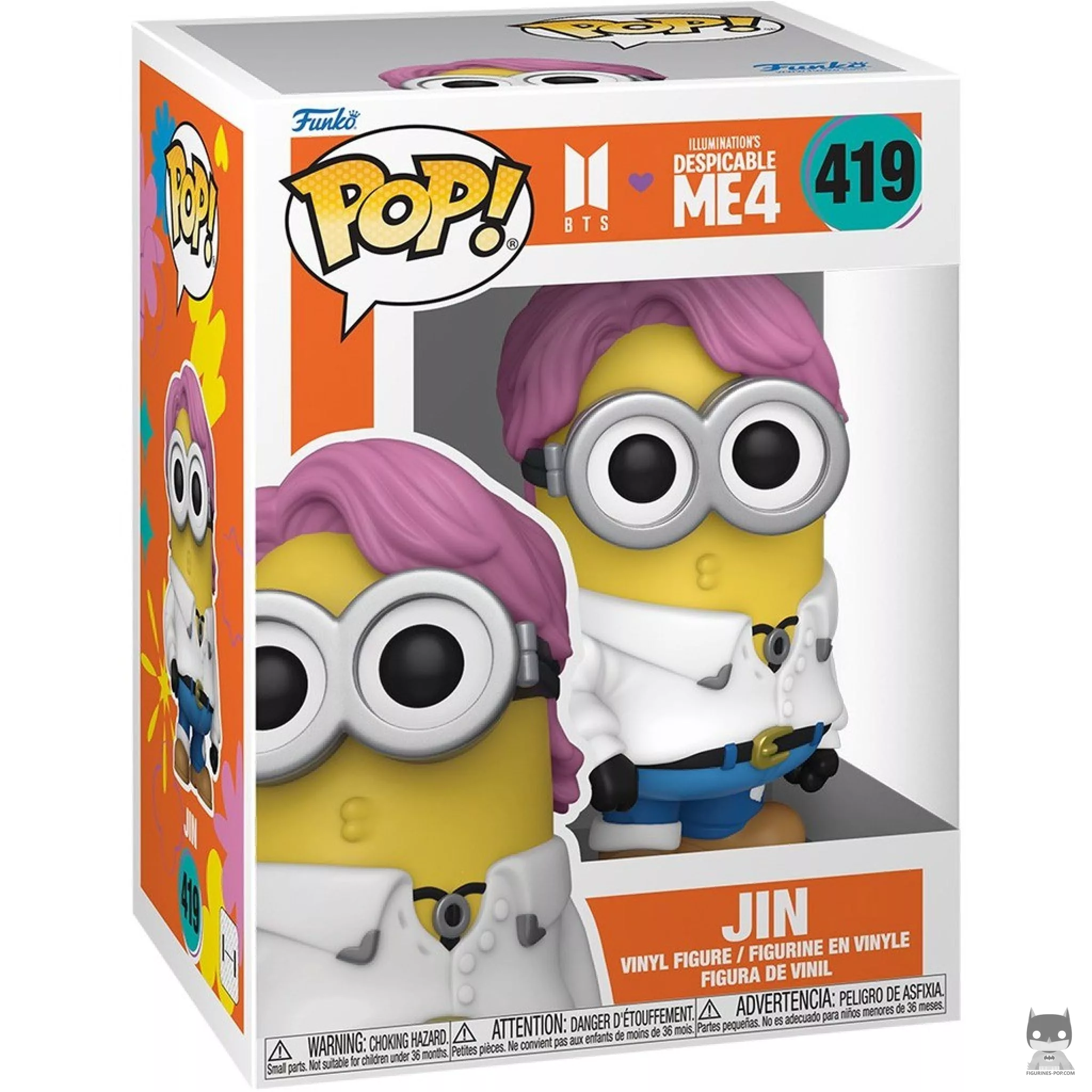 Figura Funko Pop! Jin como Minion en su caja