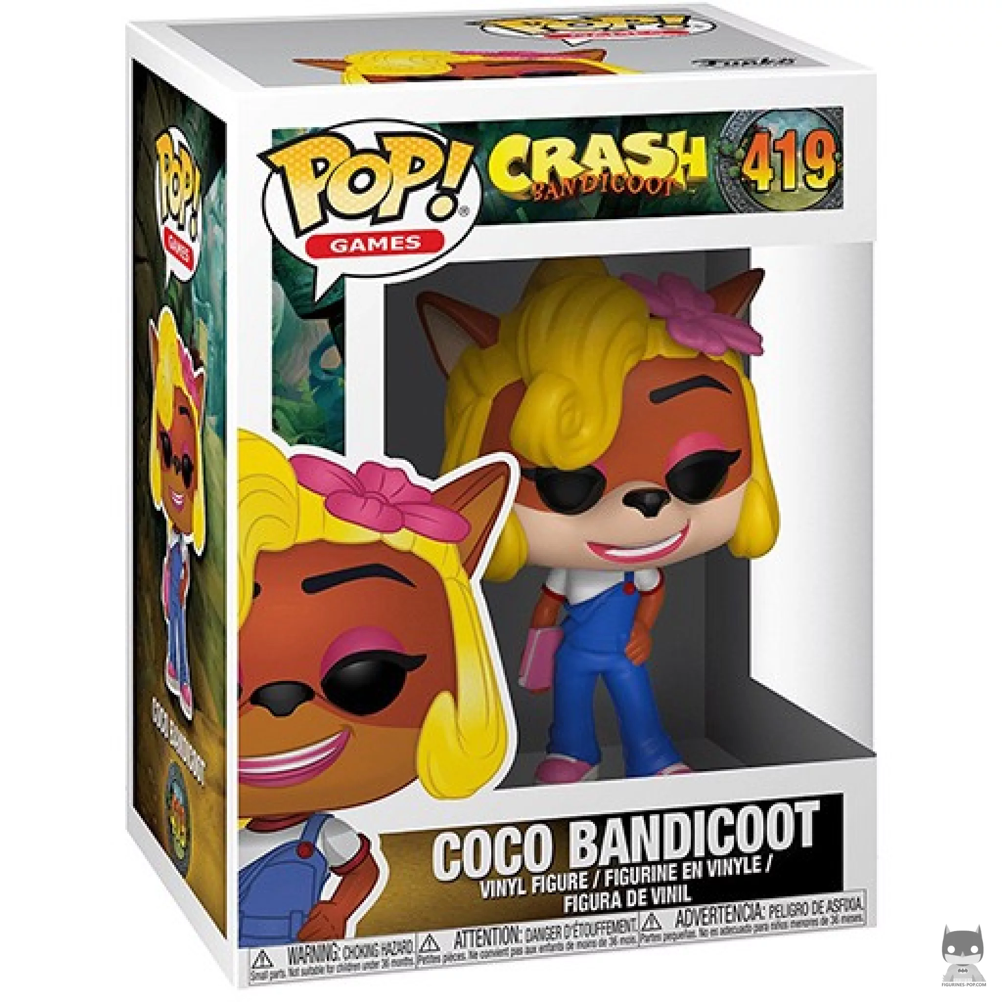 Figura Funko Pop! Coco Bandicoot en su caja