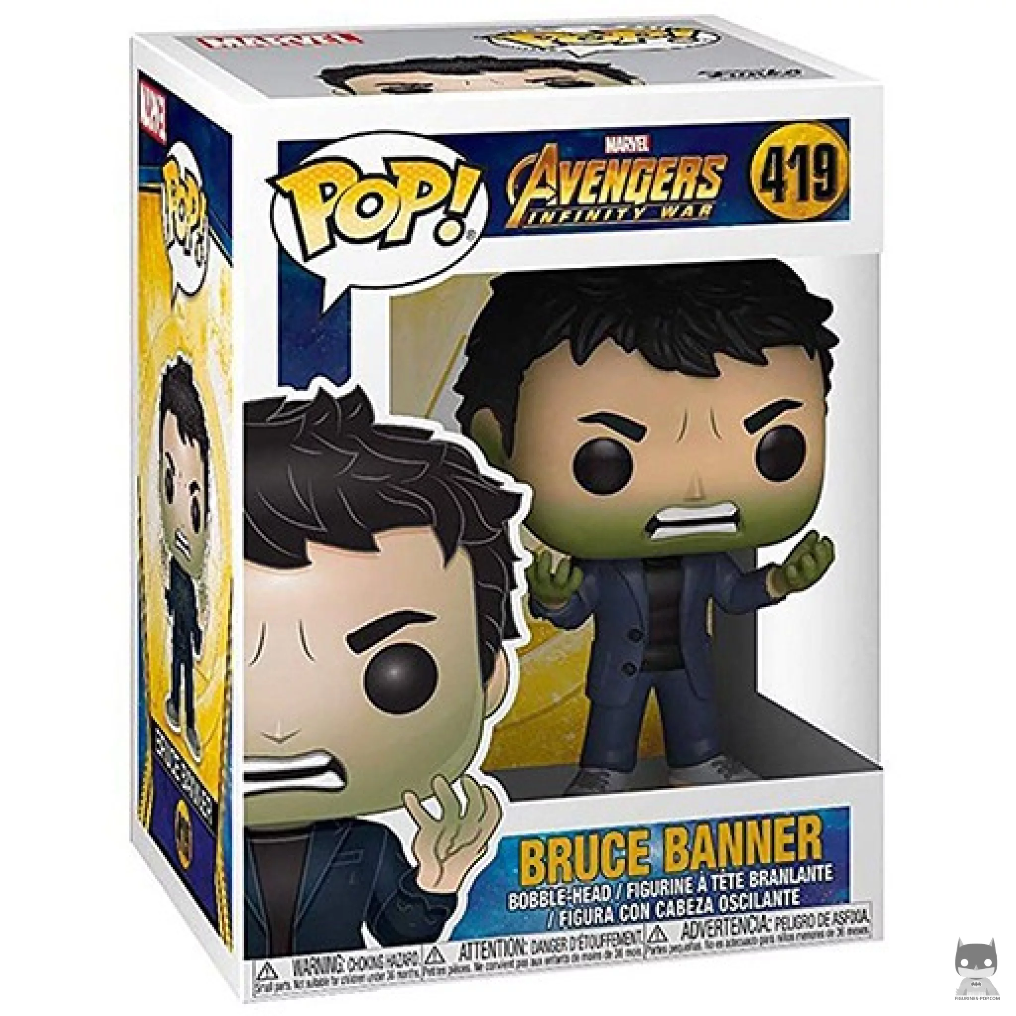 Figura Funko Pop! Bruce Banner (con cabeza de Hulk) en su caja