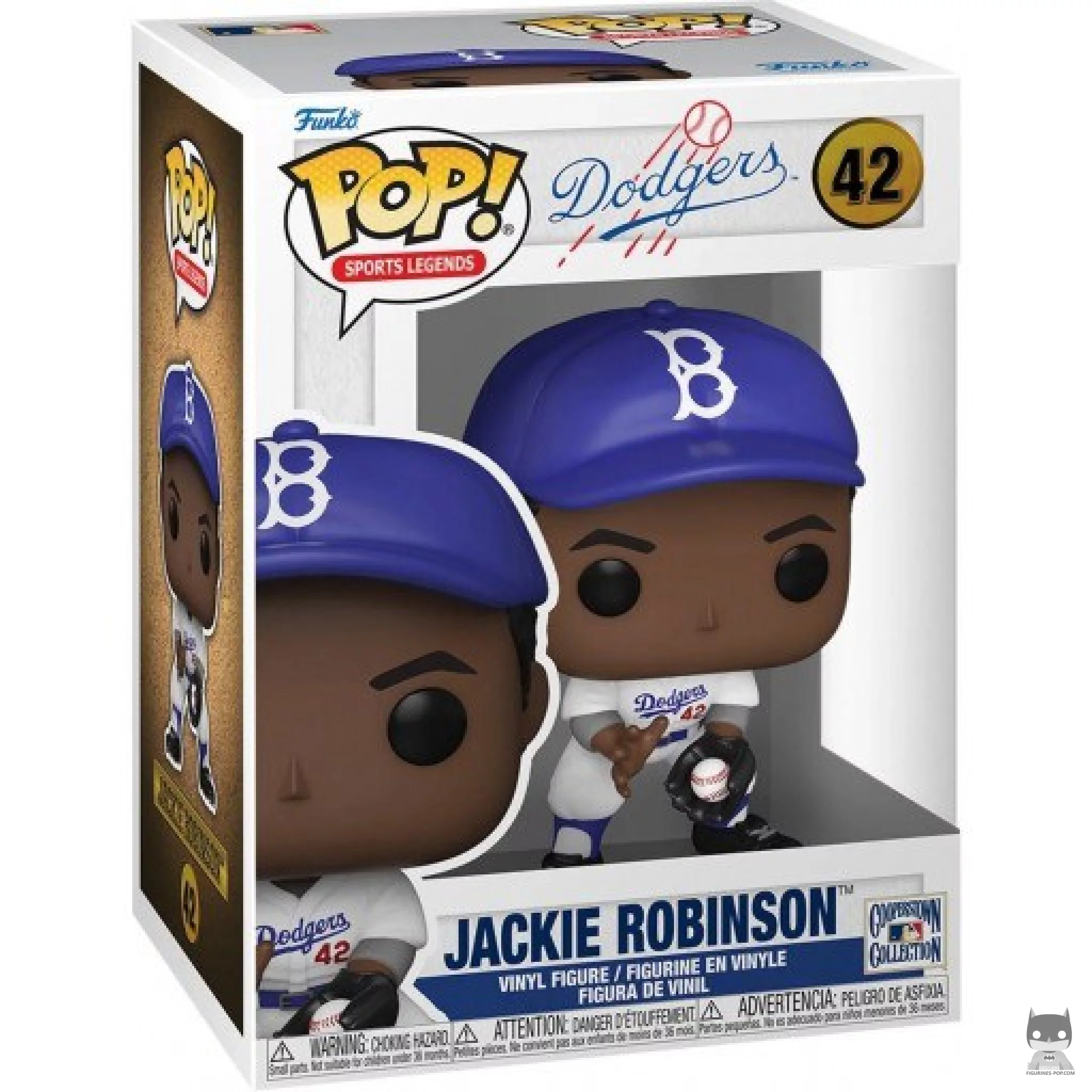 Figura Funko Pop! Jackie Robinson en su caja