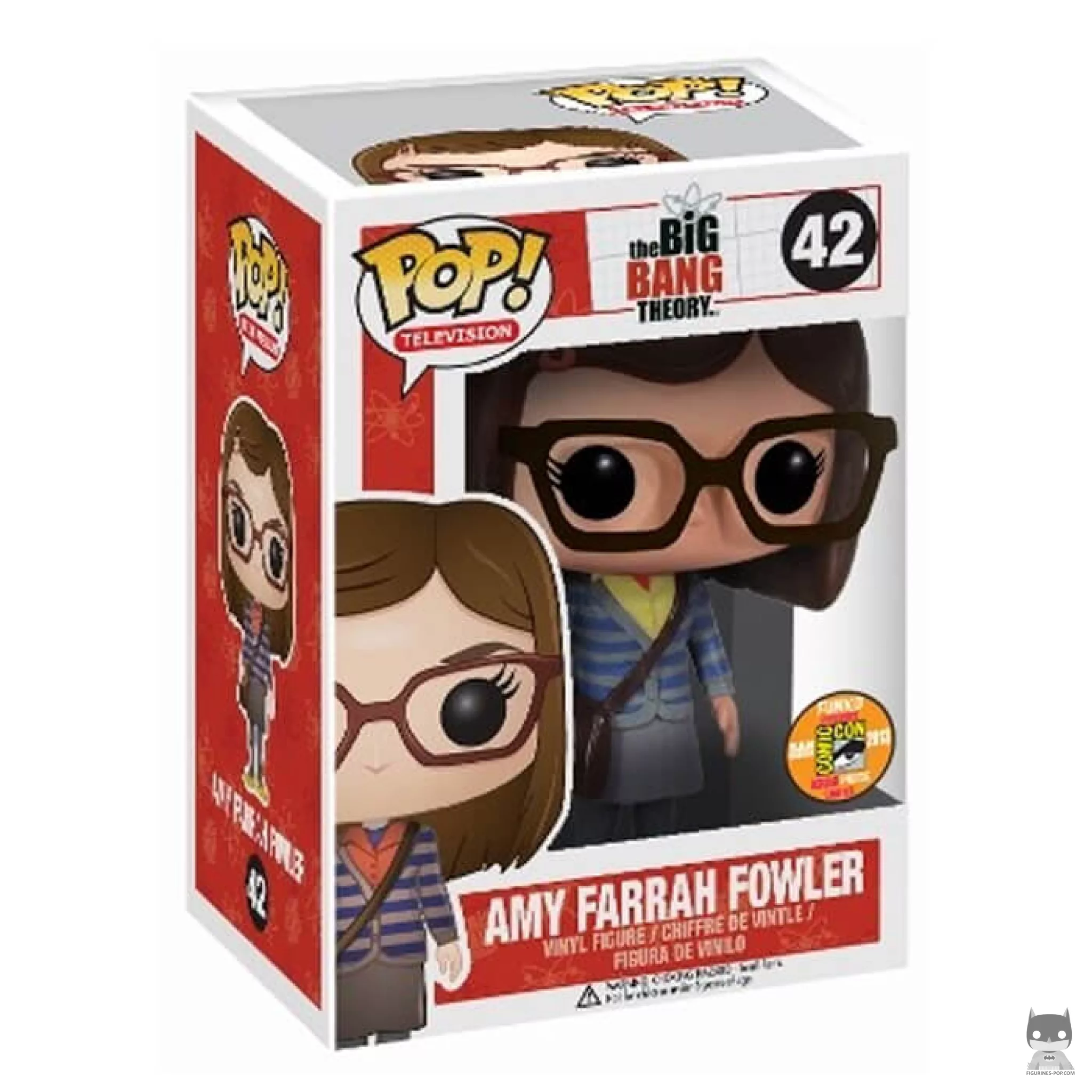 Figura Funko Pop! Amy Farrah Fowler (Zapatos marrones) en su caja