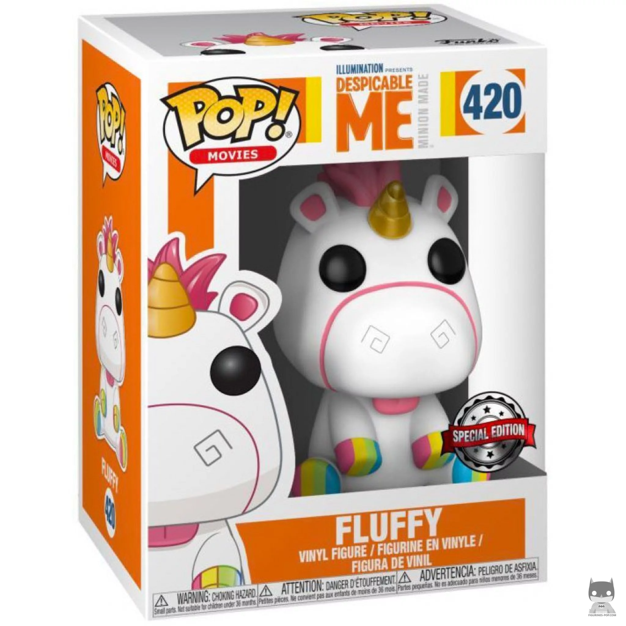 Figura Funko Pop! Fluffy con pezuñas arcoíris en su caja