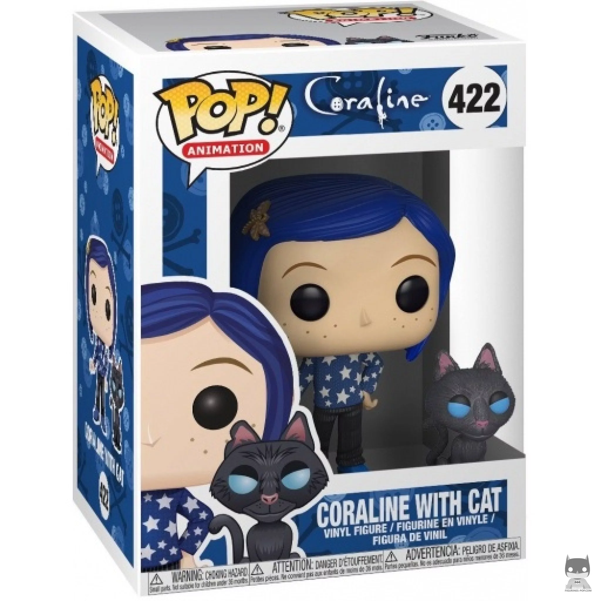 Figura Funko Pop! Coraline con el gato en su caja