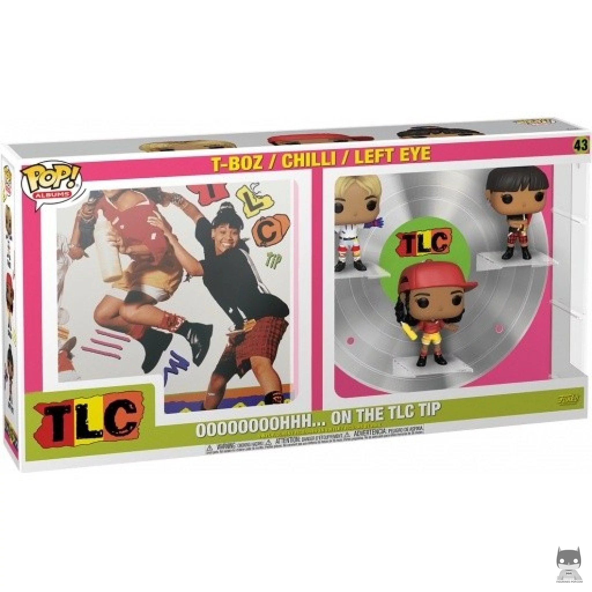 Figura Funko Pop! TLC: Ooooooohhh... On the TLC Tip (T-Boz, Chilli, Left Eye) en su caja