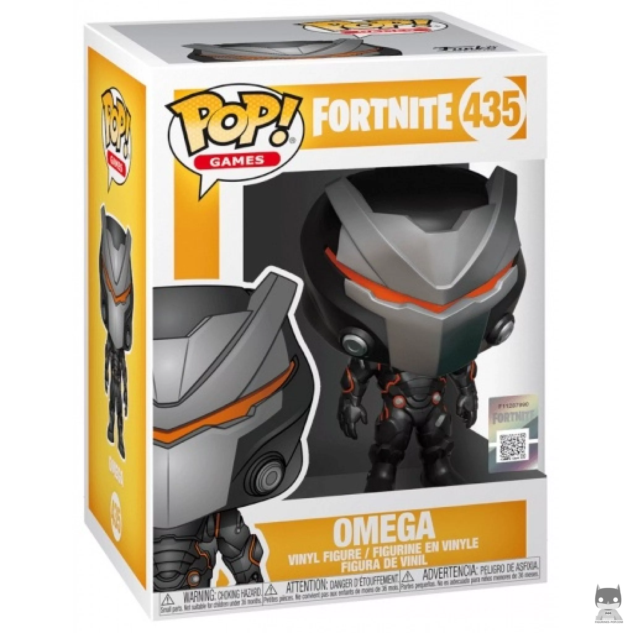 Figura Funko Pop! Omega (Armadura completa nivel 100) en su caja