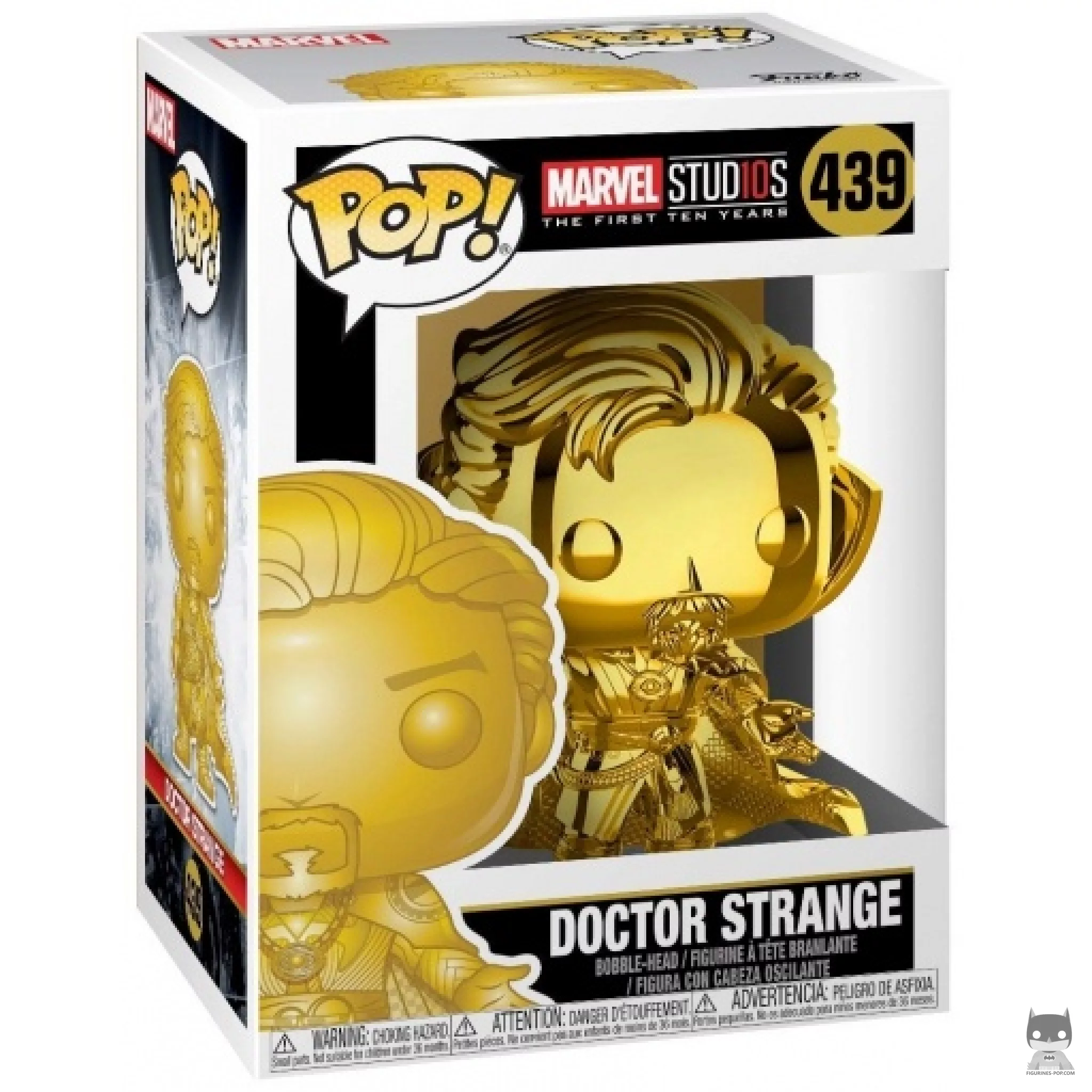 Figura Funko Pop! Doctor Strange (Dorado) en su caja
